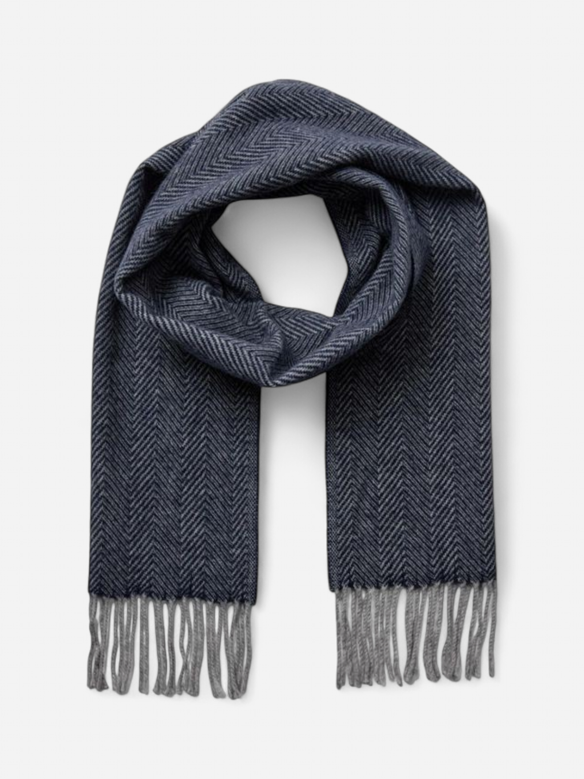 Gino Marcello huivi Heringbone Scarf, sininen kuosi - Kekäle.fi