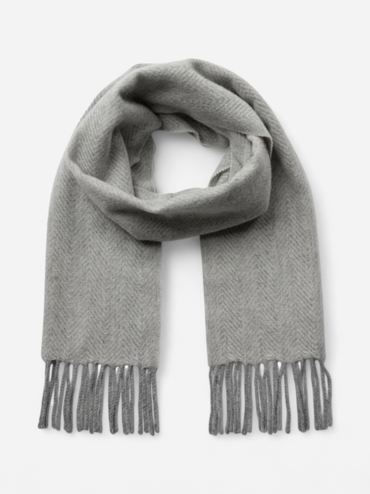 Gino Marcello huivi Heringbone Scarf, vaaleanharmaa - Kekäle.fi