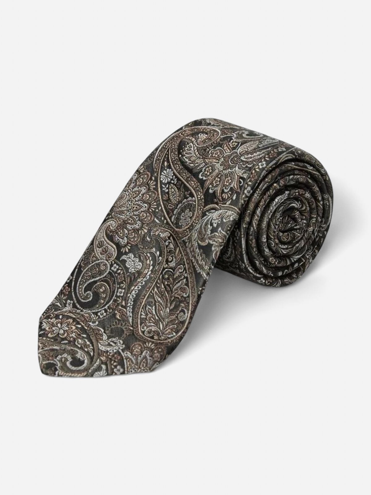 GINO MARCELLO SILK TIE PAISLEY RUSKEA KUOSILLINEN - Kekäle.fi