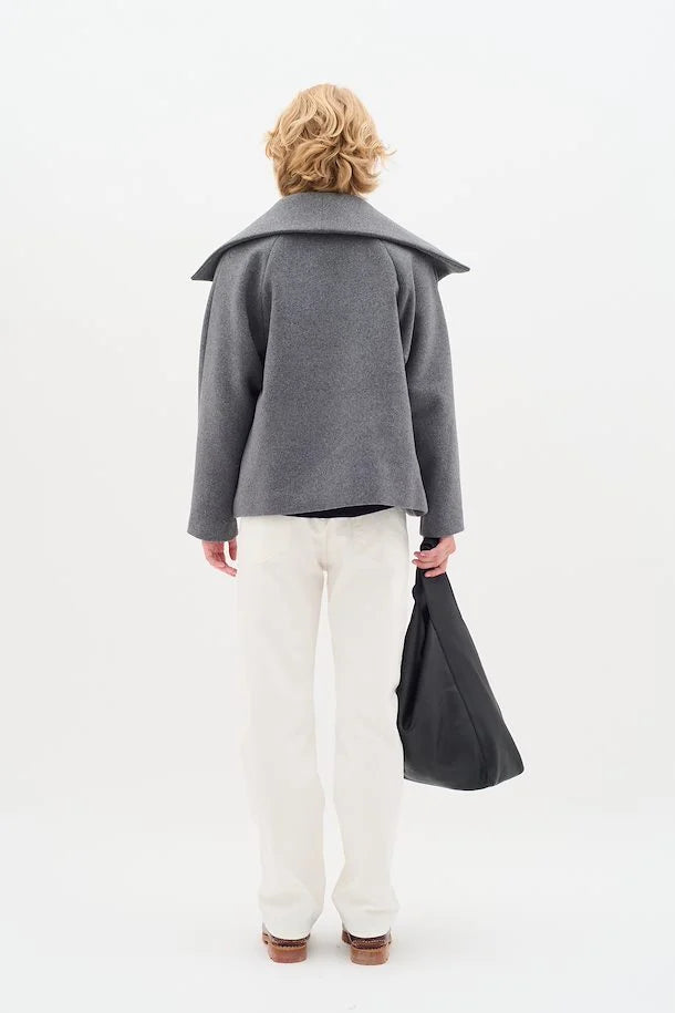 Inwear naisten lyhyt talvitakki, PERRYIW SHORT COAT Granite Melange
