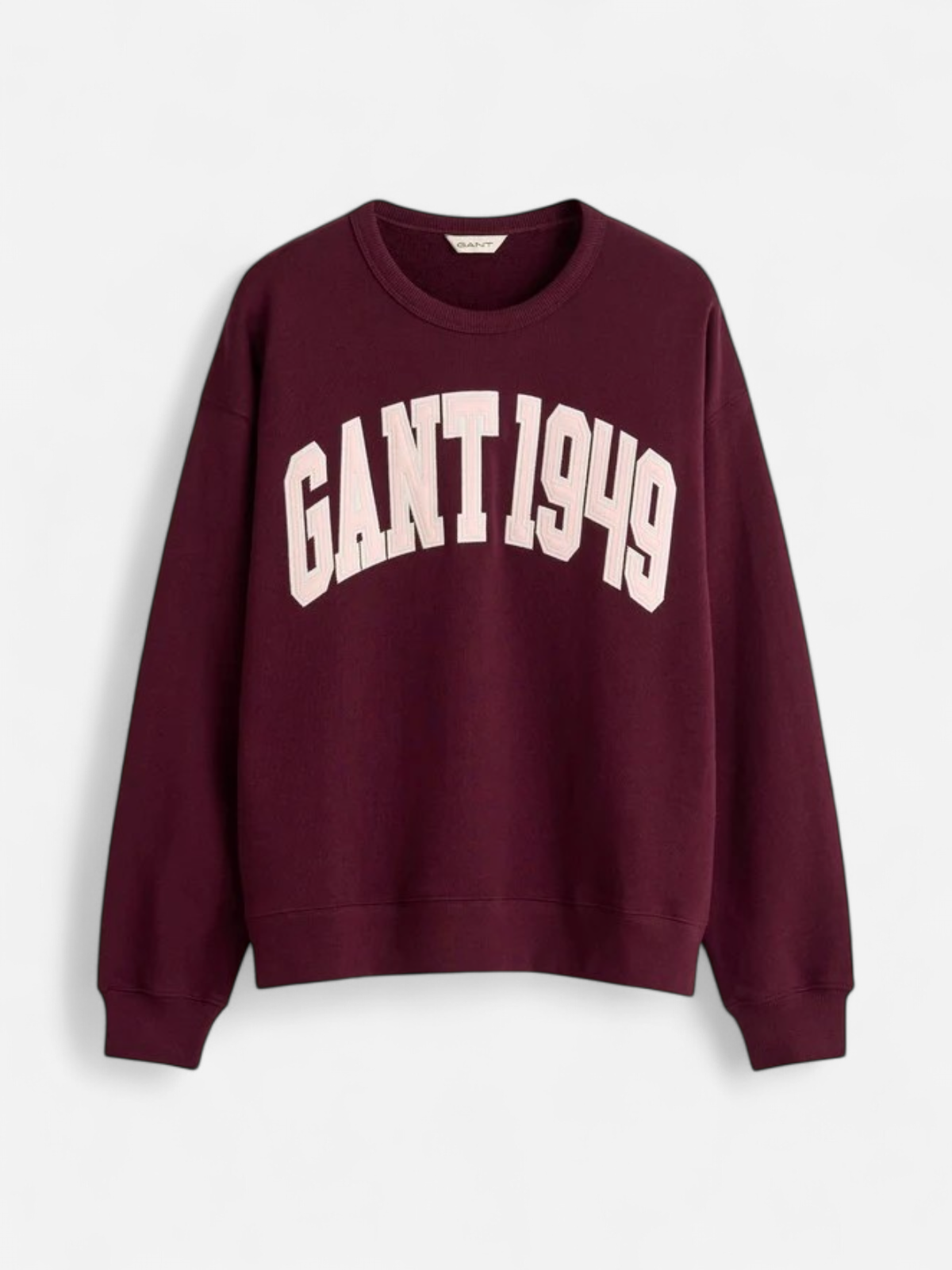 Gant naisten collegepaita Graphic C-Neck Sweat, Darkened Wine - Kekäle.fi