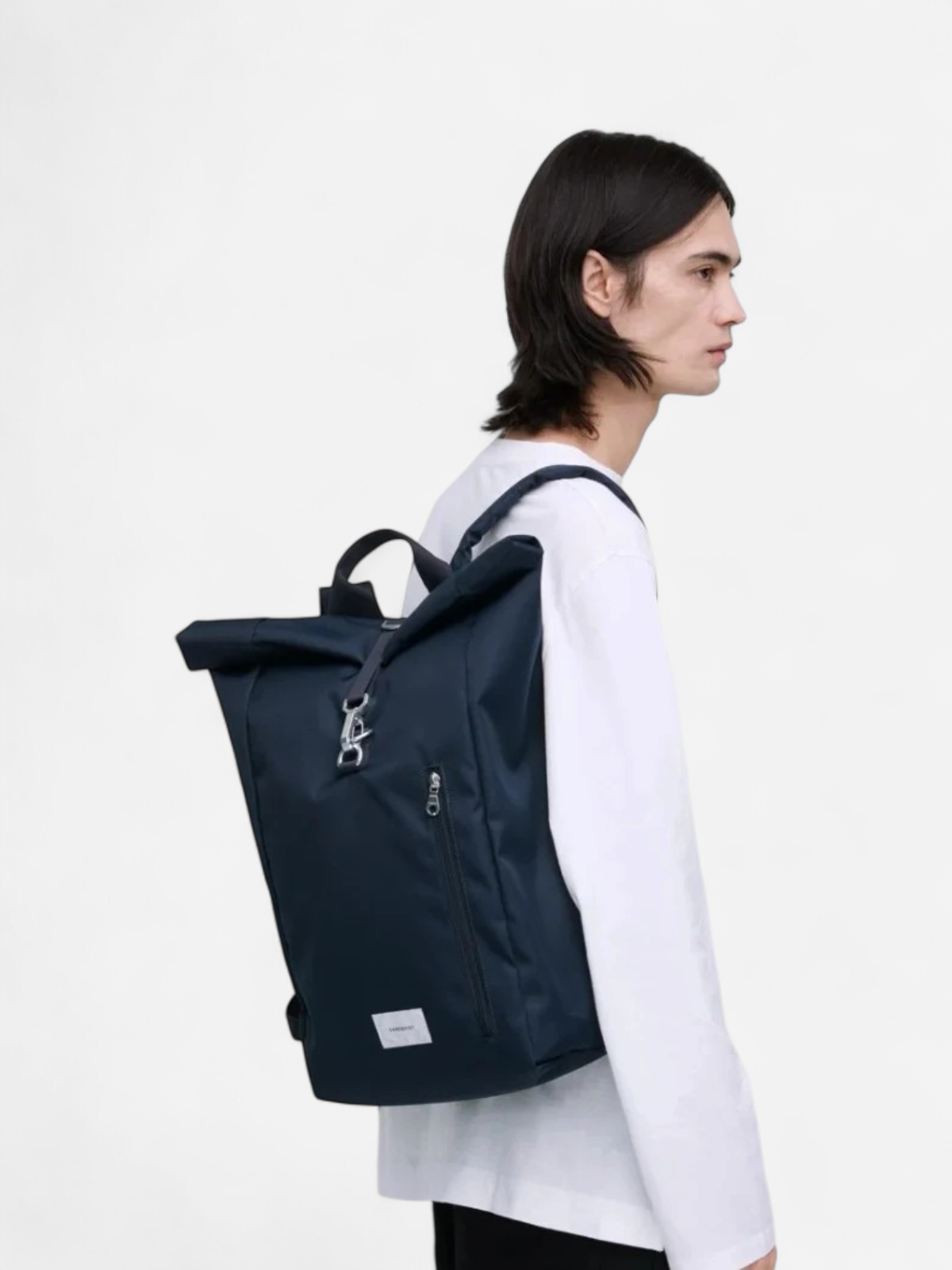 Sandqvist reppu Ground Rolltop Backpack 16'', tummansininen - Kekäle.fi