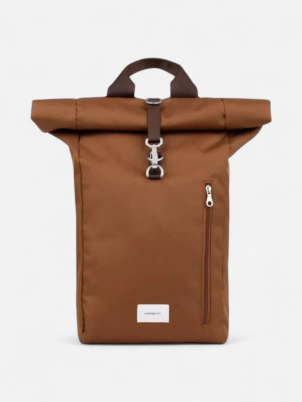 Sandqvist unisex reppu GROUND Rolltop Backpack L, konjakinruskea - Kekäle.fi