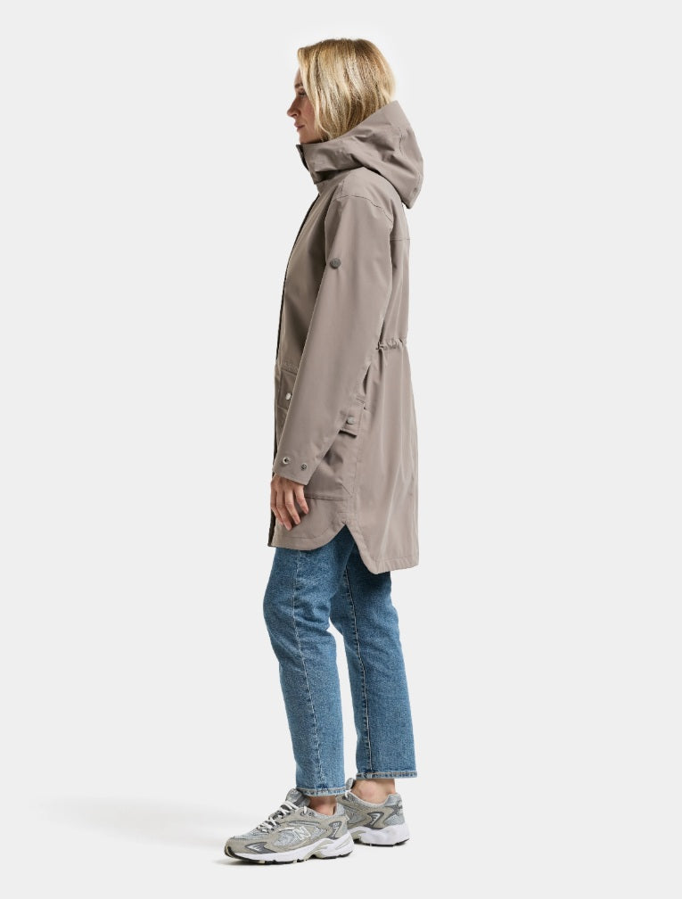 Didriksons naisten parkatakki Gwen WNS Parka, ruskeanharmaa