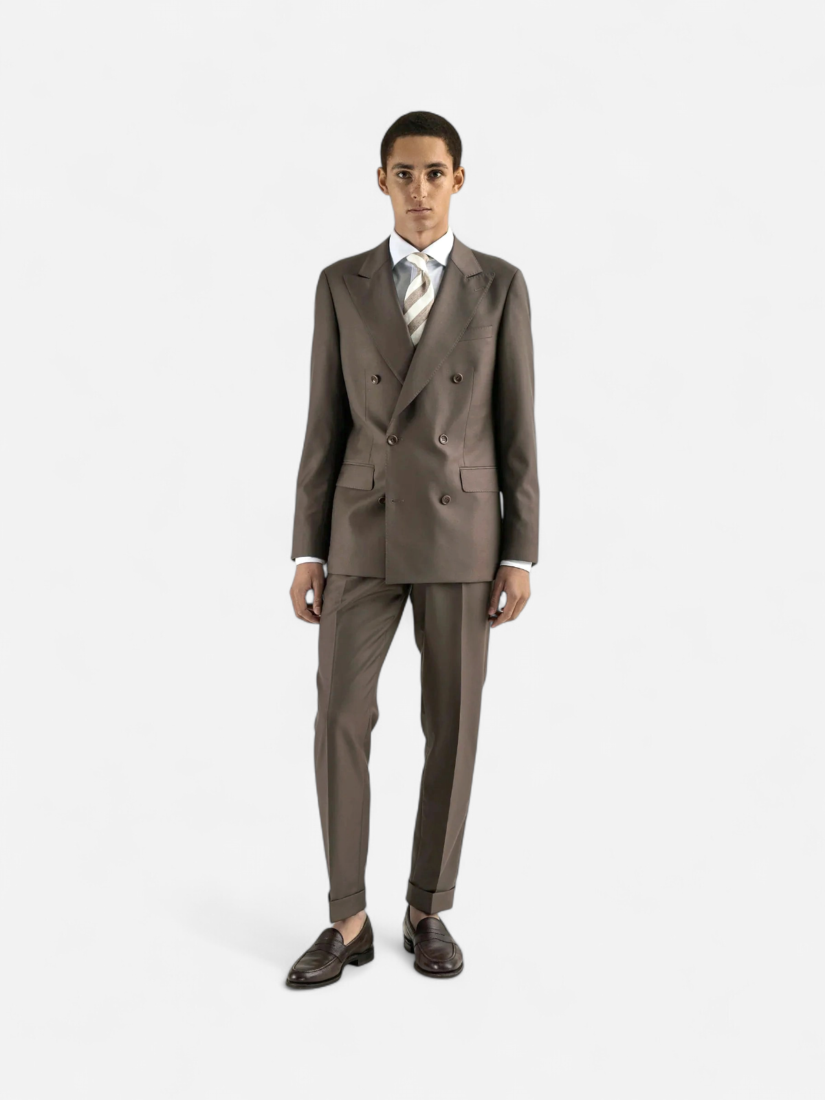Turo puvunhousut Hanko 3 Pleated Trousers Vitale, ruskea - Kekäle.fi