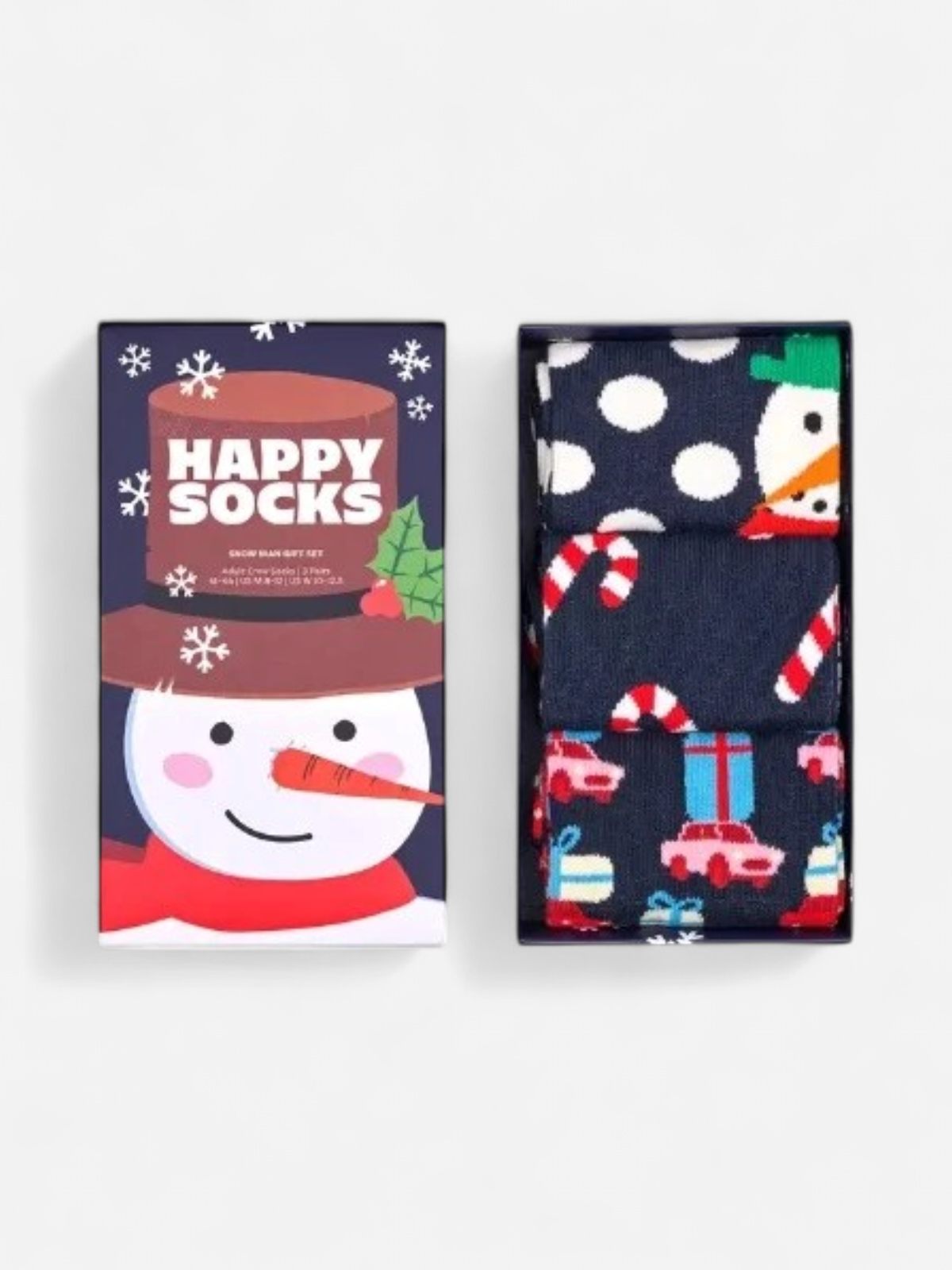Happy Socks miesten sukat, 3-PACK HOLIDAY NAVY GIFT SET Sininen Kuosi - Kekäle.fi