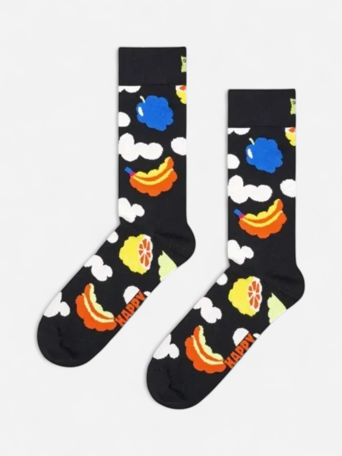 Happy Socks miesten sukat, CLOUDY FRUIT SOCK Musta Kuosi - Kekäle.fi