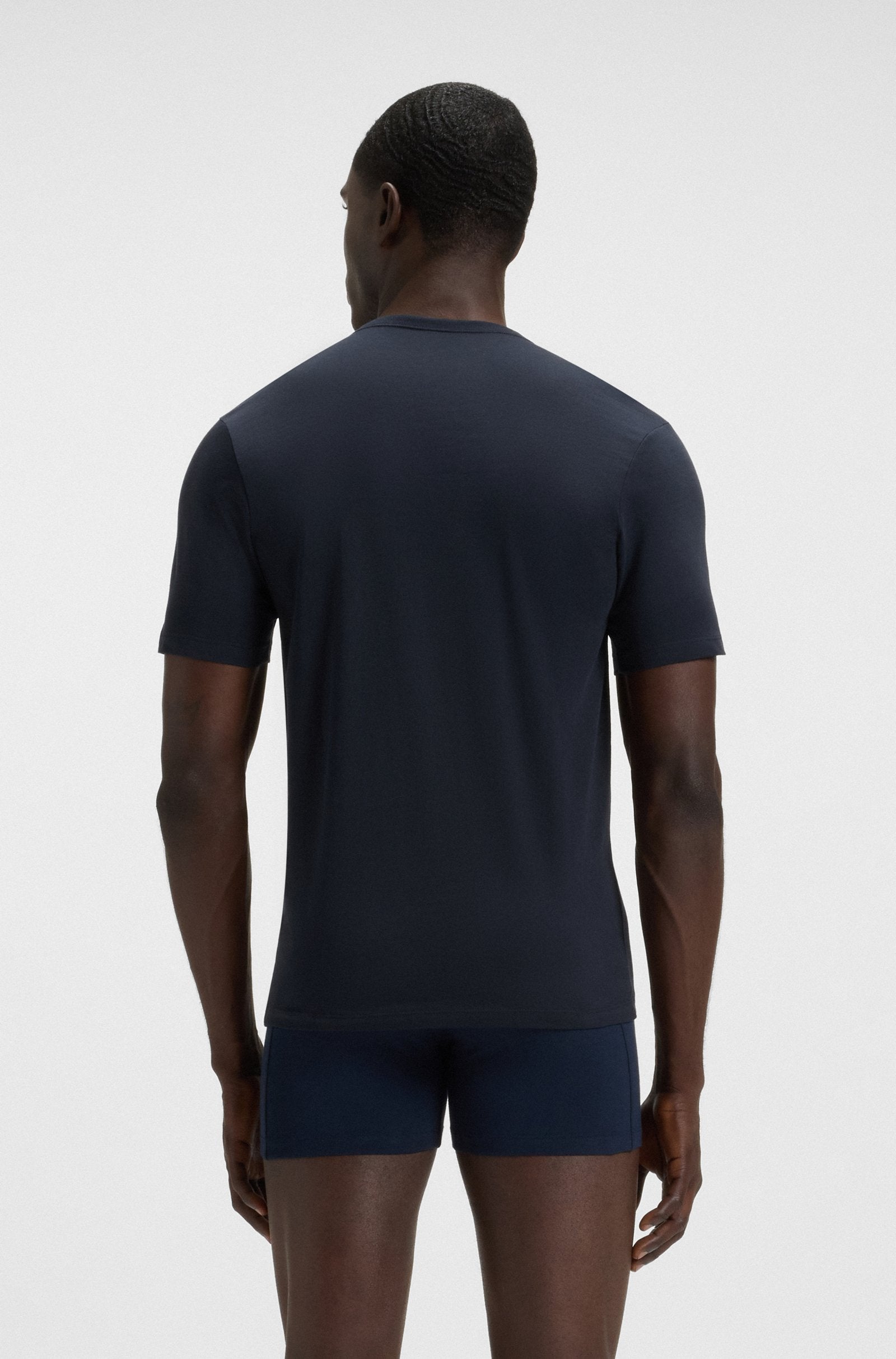 Hugo Boss Miesten T-Paita T Shirt Rn, tummansininen