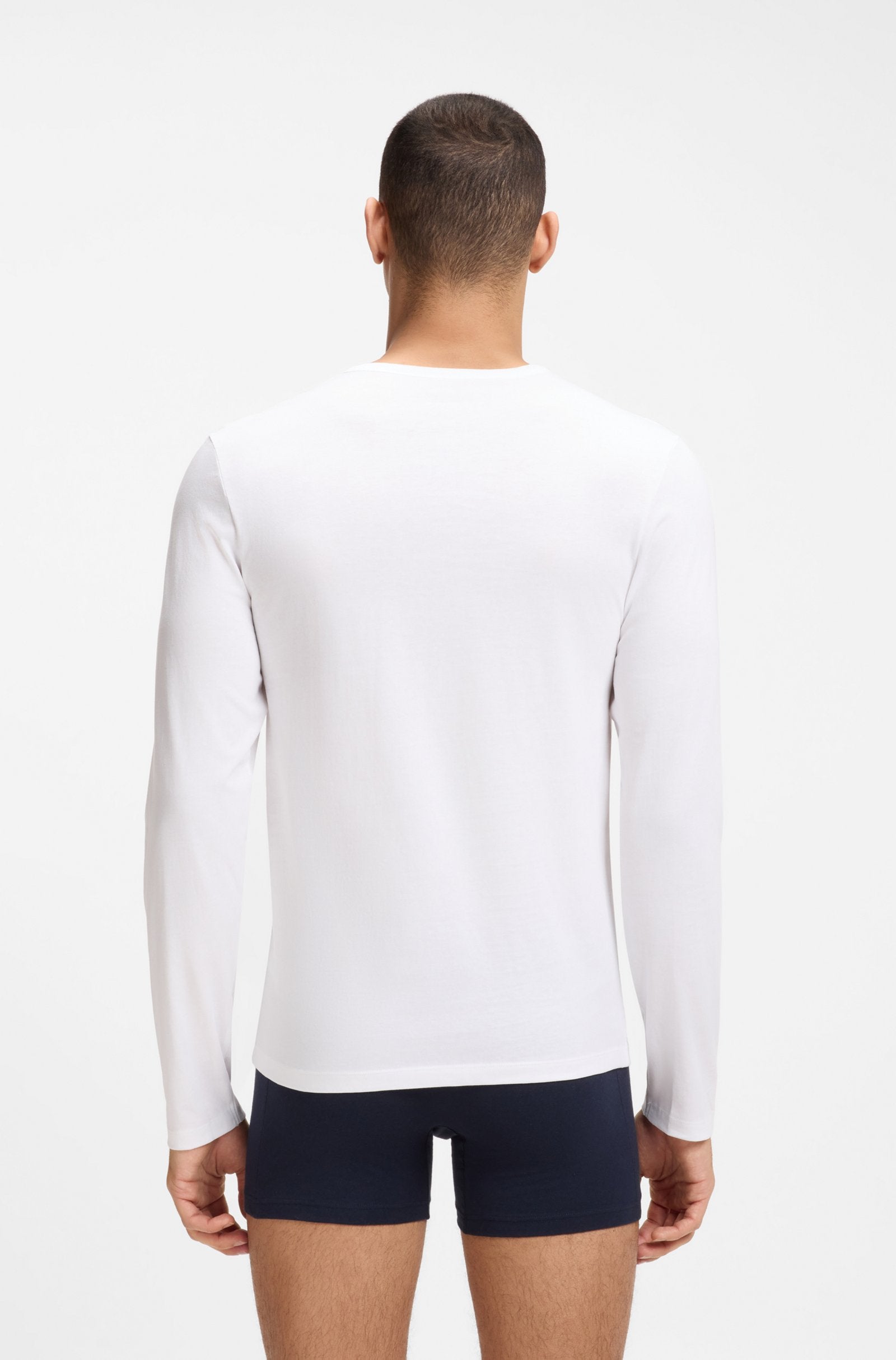 BOSS miesten pitkähihainen paita K LS Shirt Classic, valkoinen