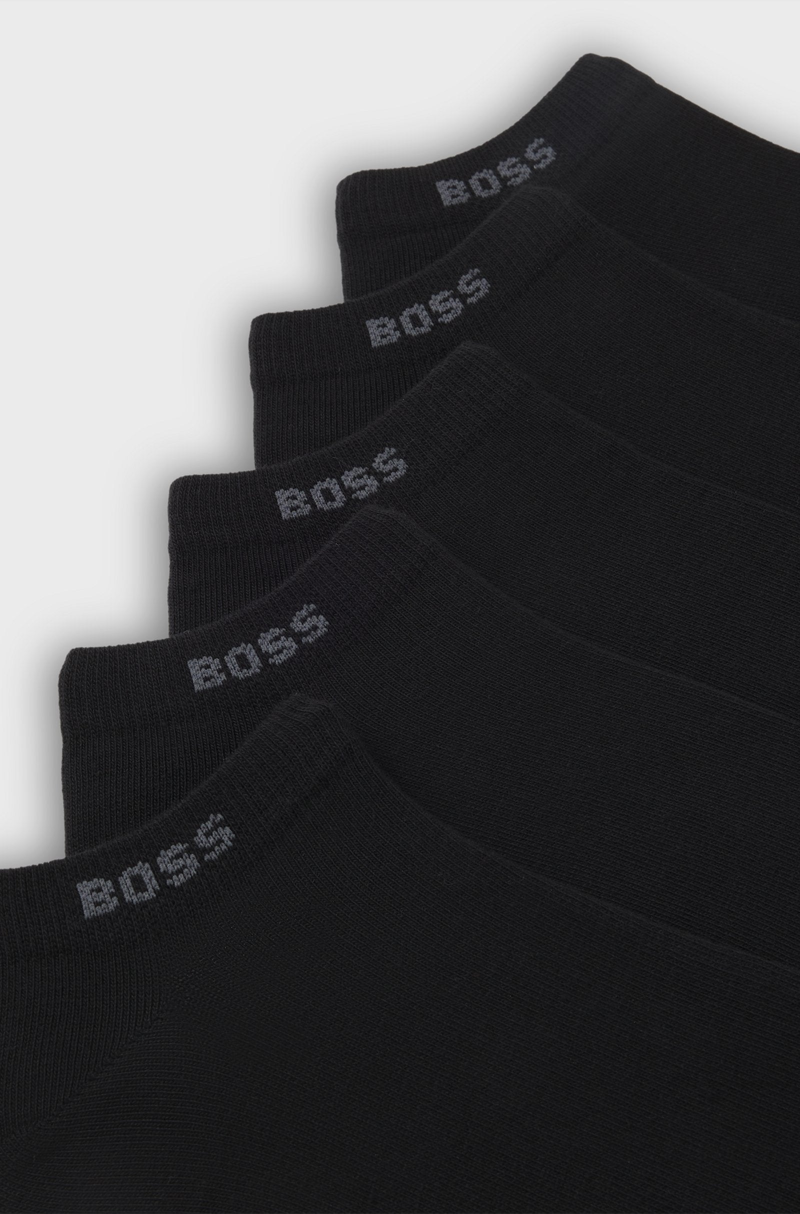 BOSS miesten nilkkasukat 5-pack, musta