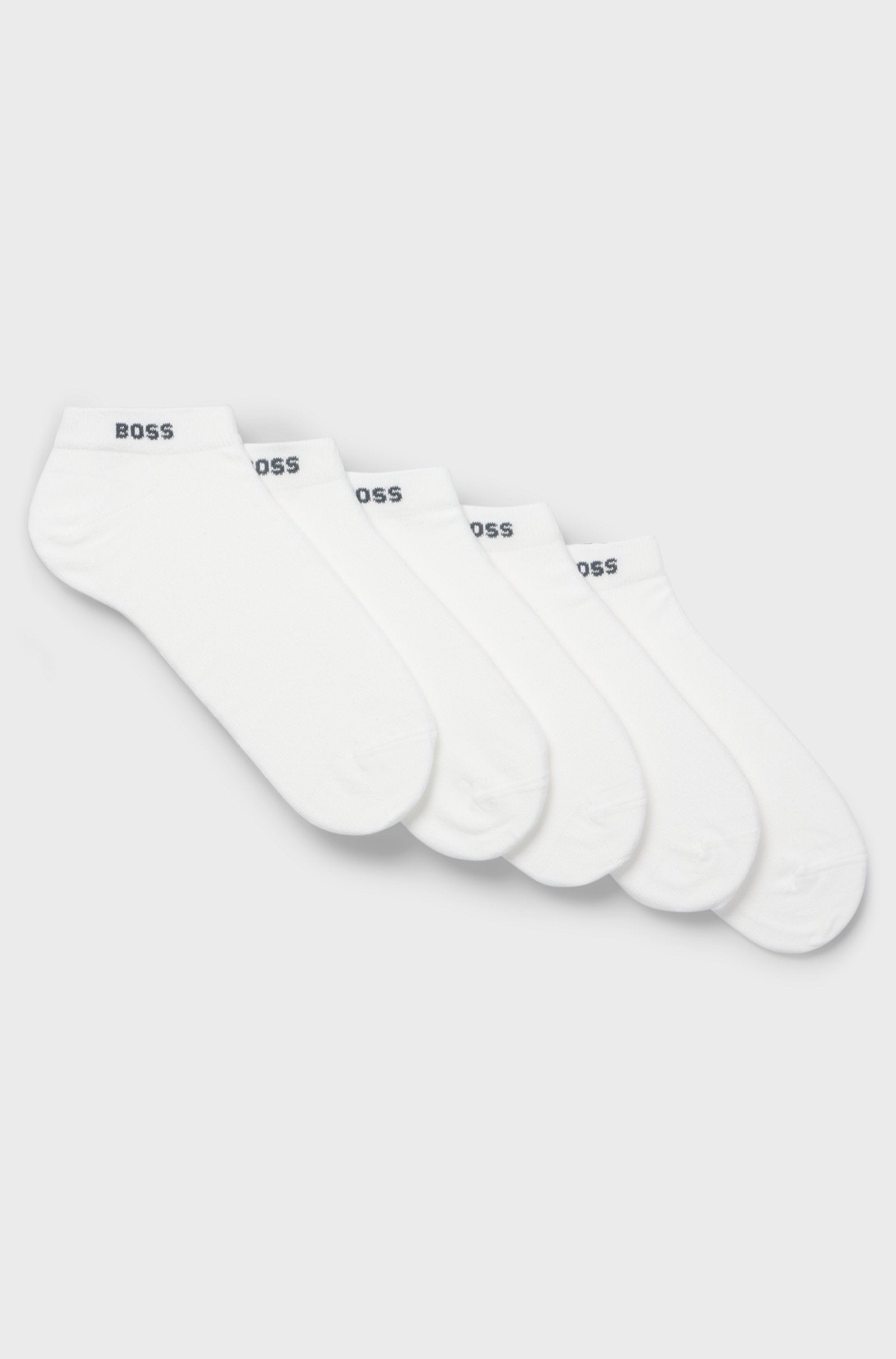 BOSS miesten nilkkasukat 5-pack, valkoinen