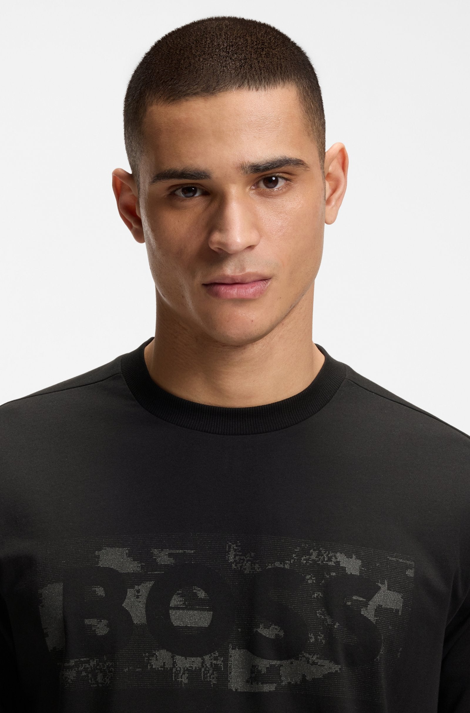 Hugo Boss miesten t-paita Globe LogoPattern, Musta