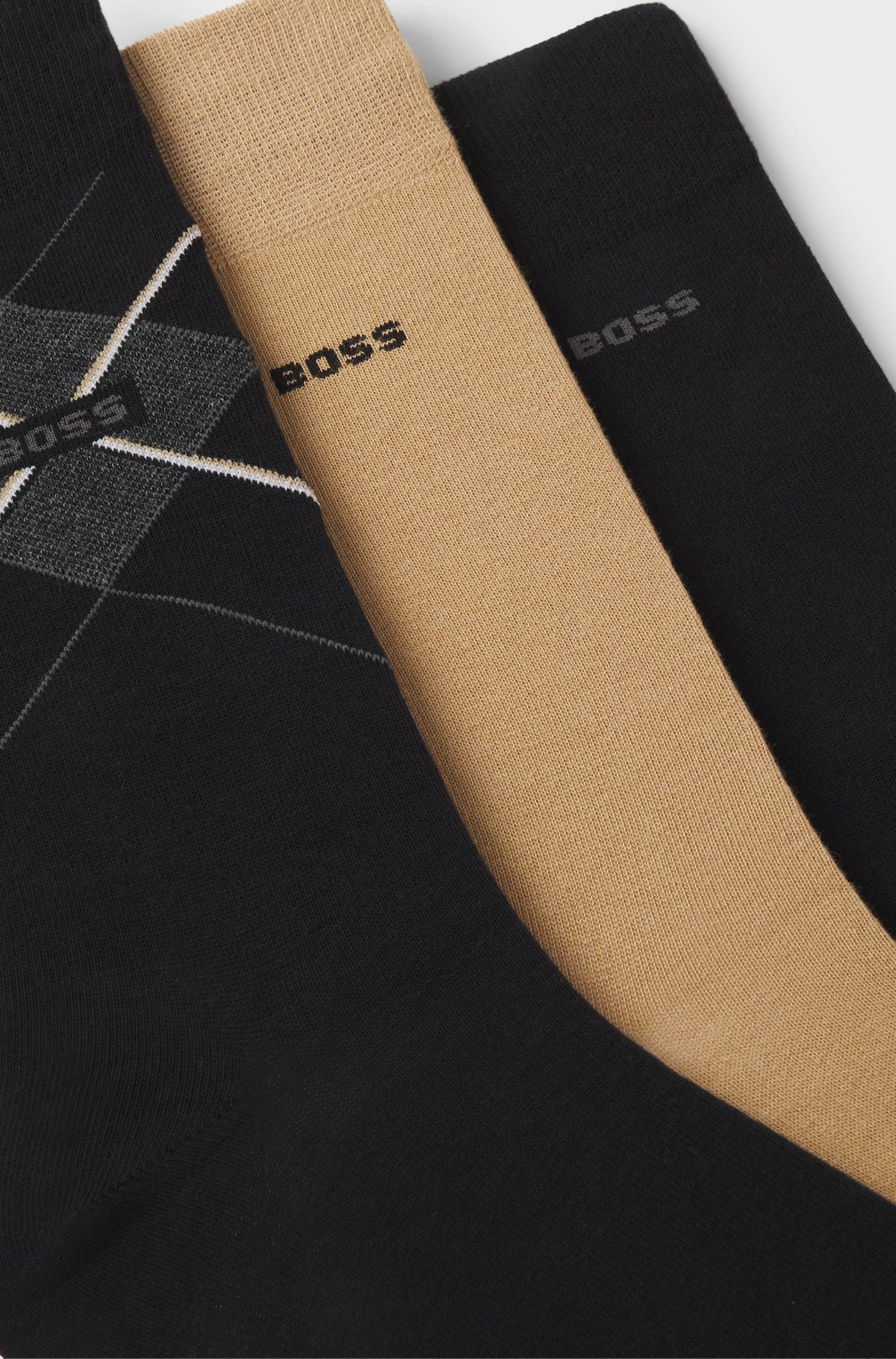 Hugo Boss miesten sukat 3P Giftset Argyle, beige
