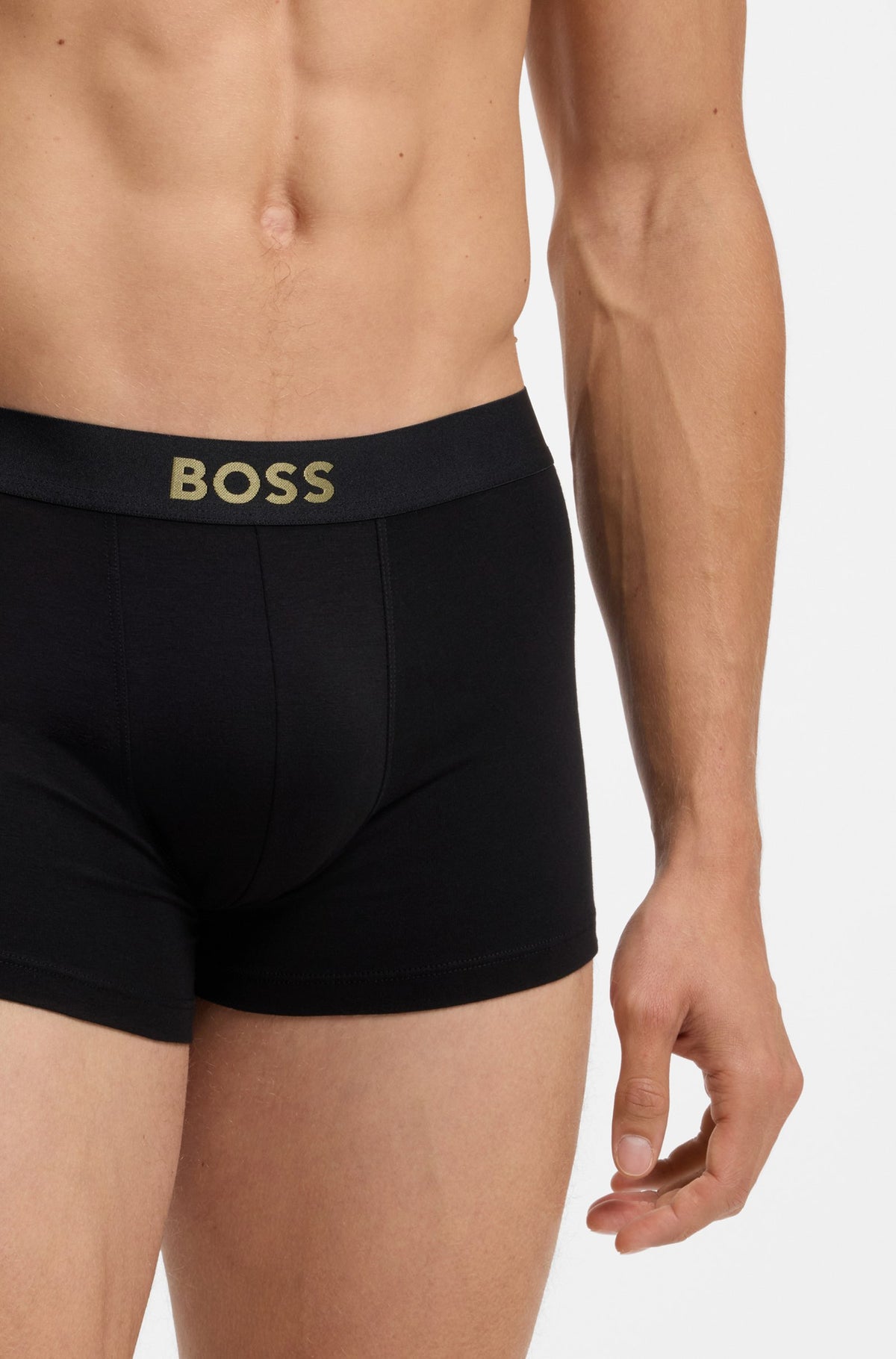 Hugo Boss miesten alushousut Trunk 3P Gold Logo Gift box, musta