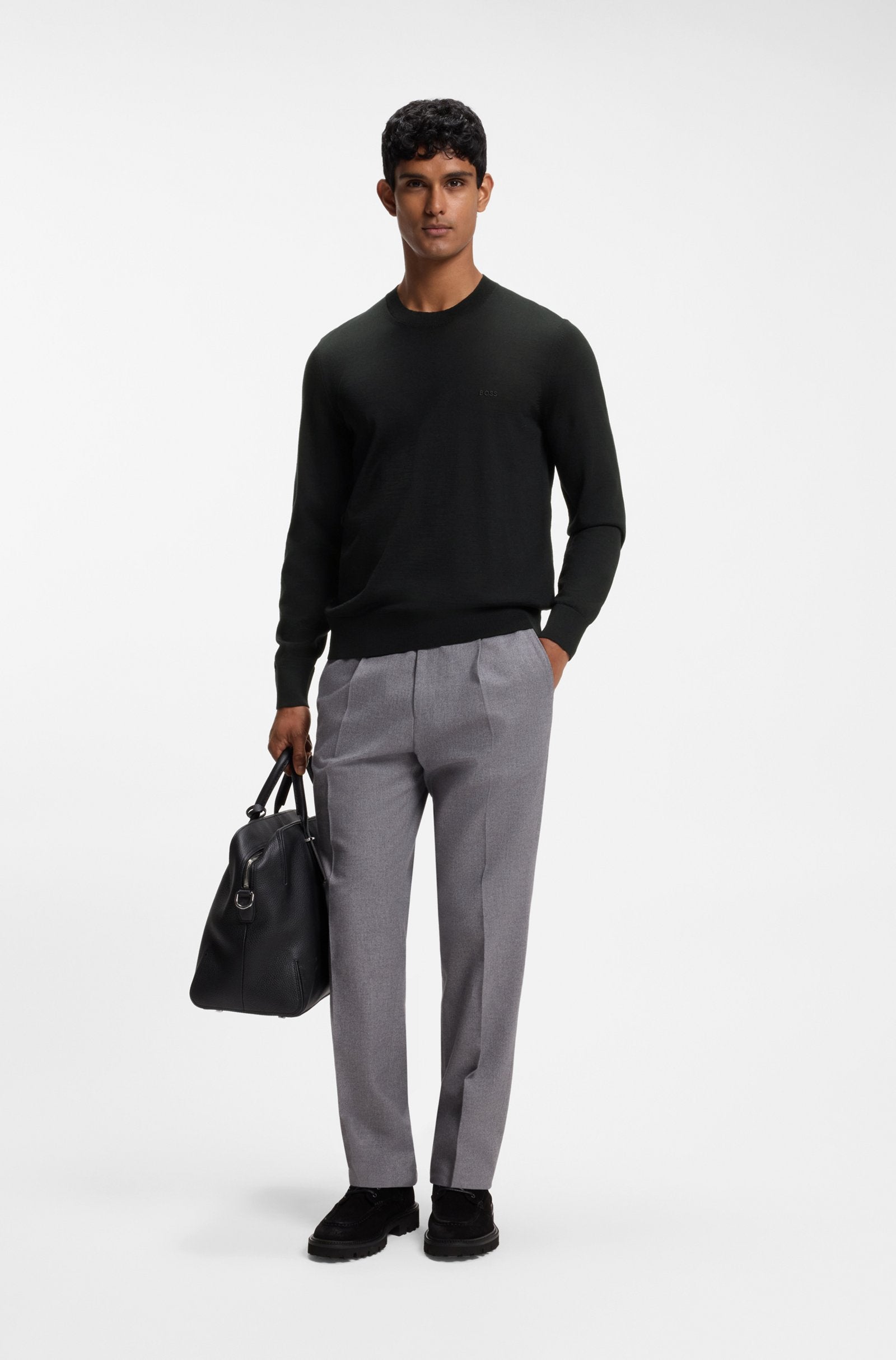Hugo Boss miesten neulepusero H-Leno-L, musta