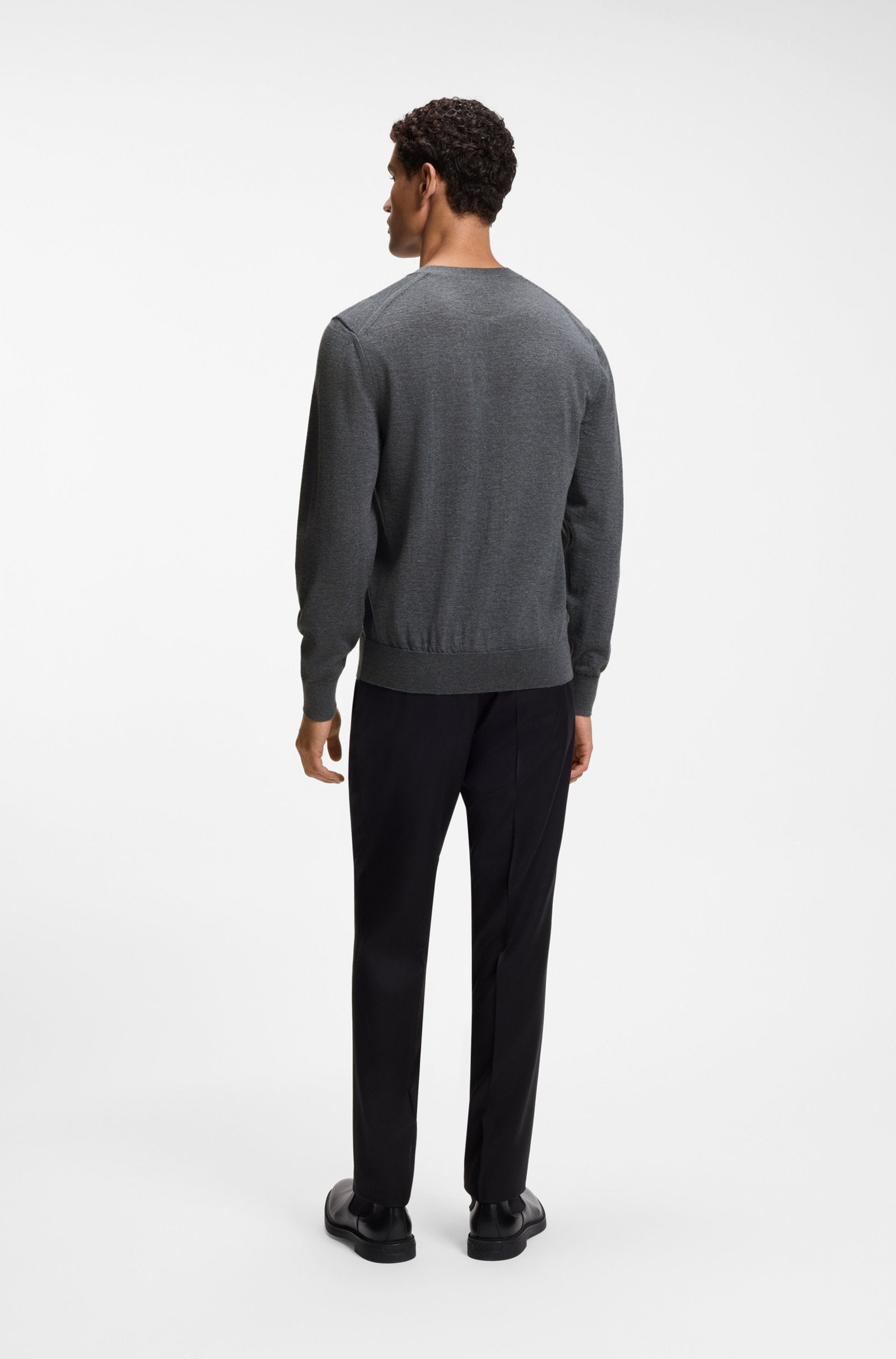 Hugo Boss miesten neulepusero H-Leno-L, keskiharmaa