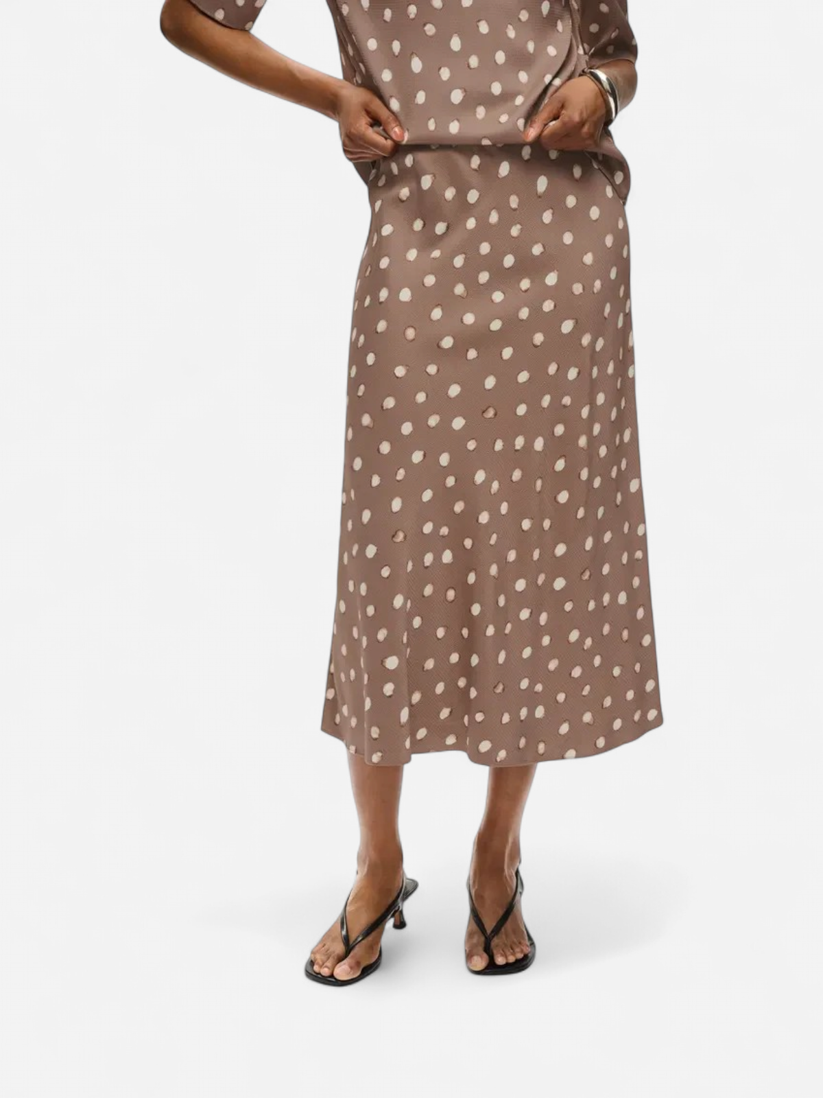 HENRIIW SKIRT BROWN BRUSH DOT - Kekäle.fi