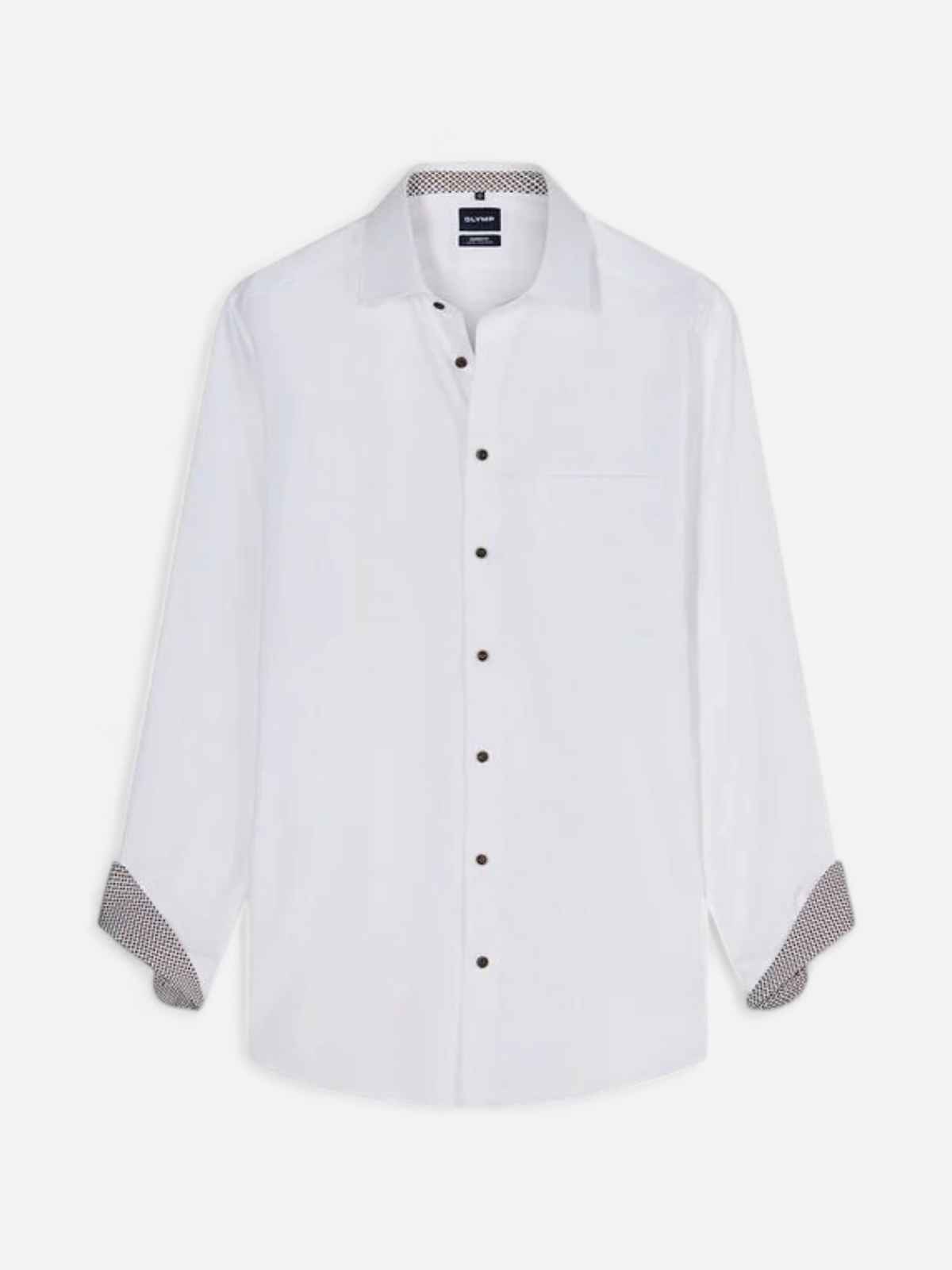 +HIHA LUXOR MODERN FIT NONIRON CONTRAST VALKOINEN - Kekäle.fi