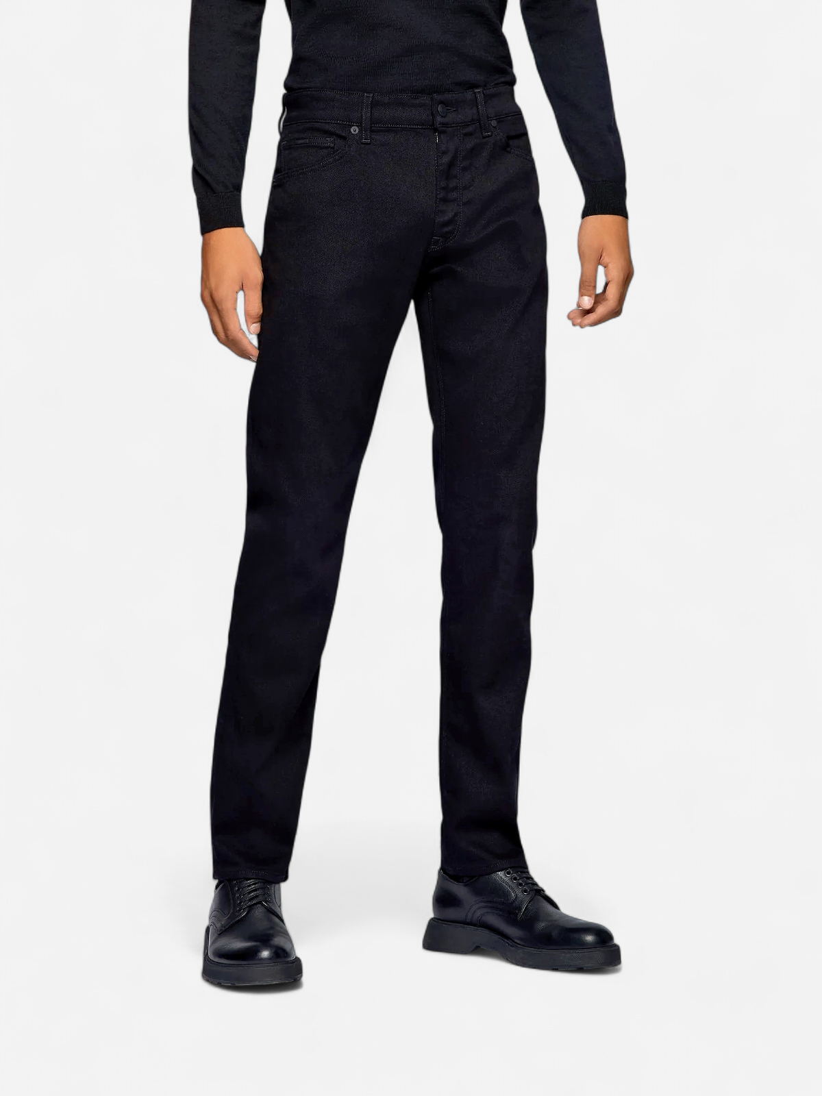 Hugo Boss miesten farkut MAINE 3 BLACK NOS CASHMERE TOUCH Musta - Kekäle.fi