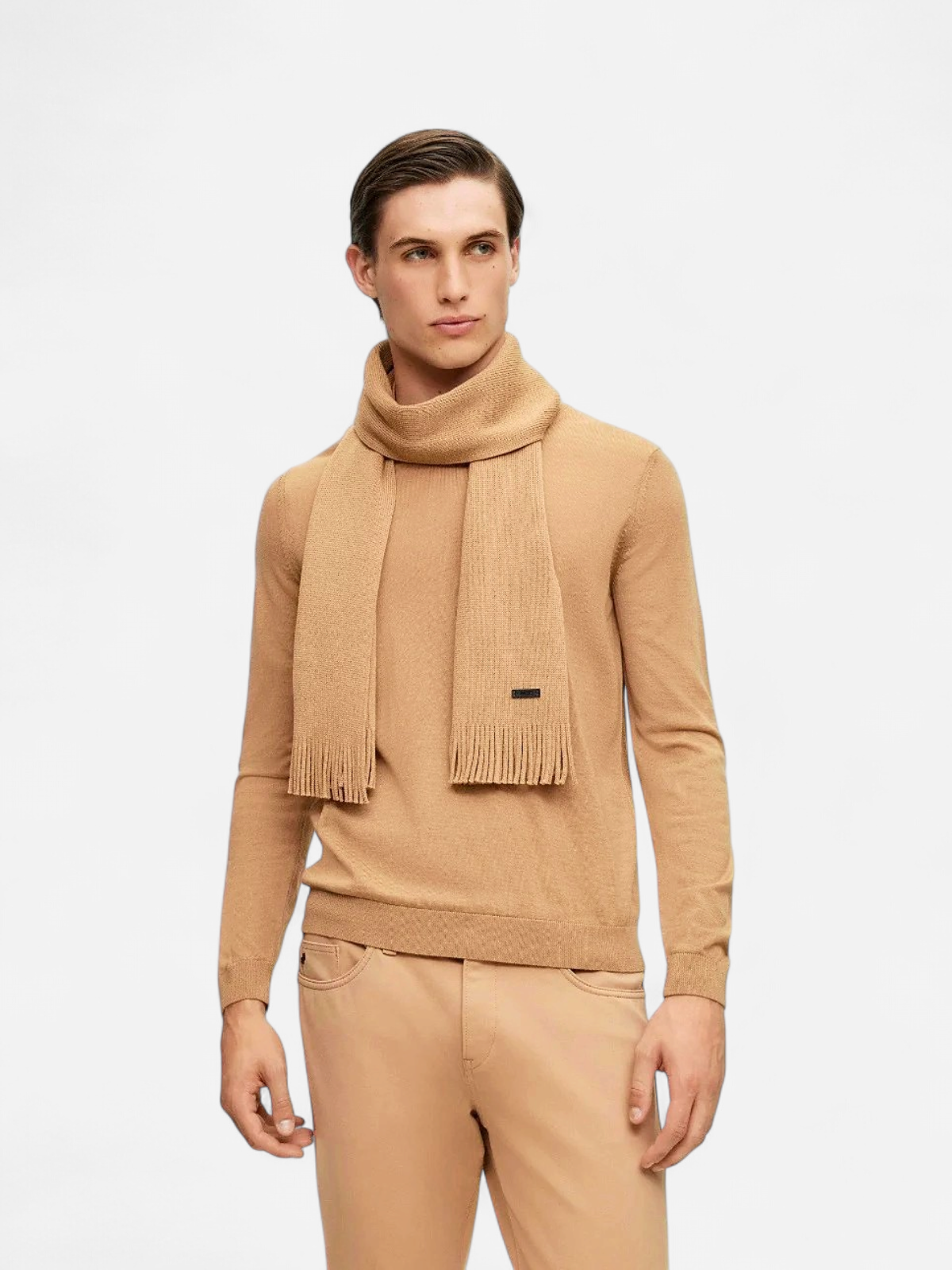 Hugo Boss Miesten Kaulahuivi, ALBAS HUIVI Beige - Kekäle.fi