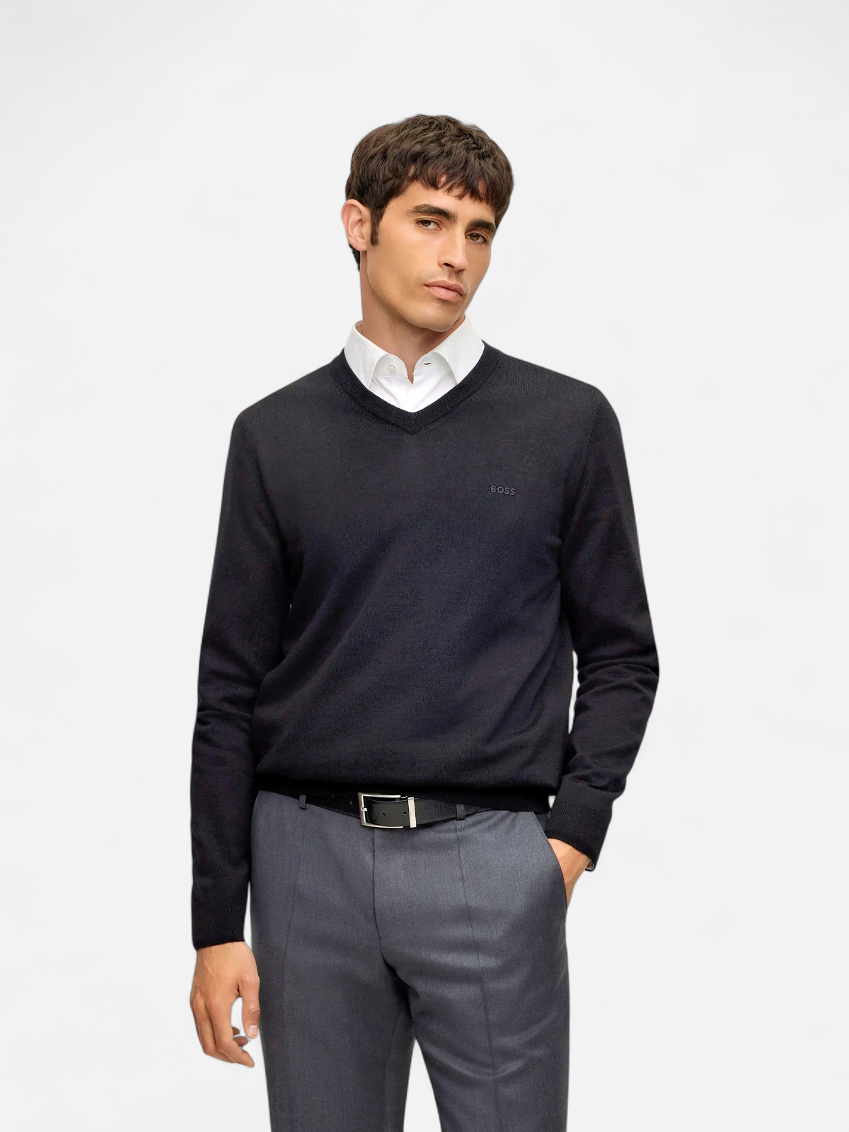 Hugo Boss miesten neule, BARAM-L V REG FIT Musta - Kekäle.fi