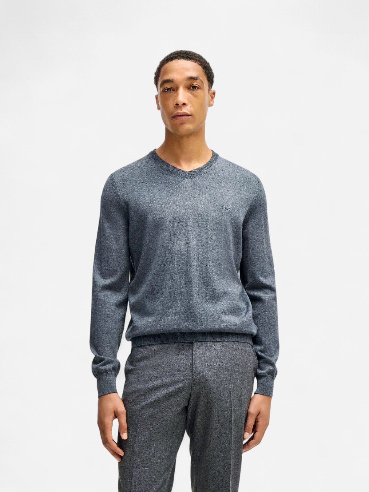 Hugo Boss miesten neule, BARAM-L V REG FIT Tummanharmaa - Kekäle.fi