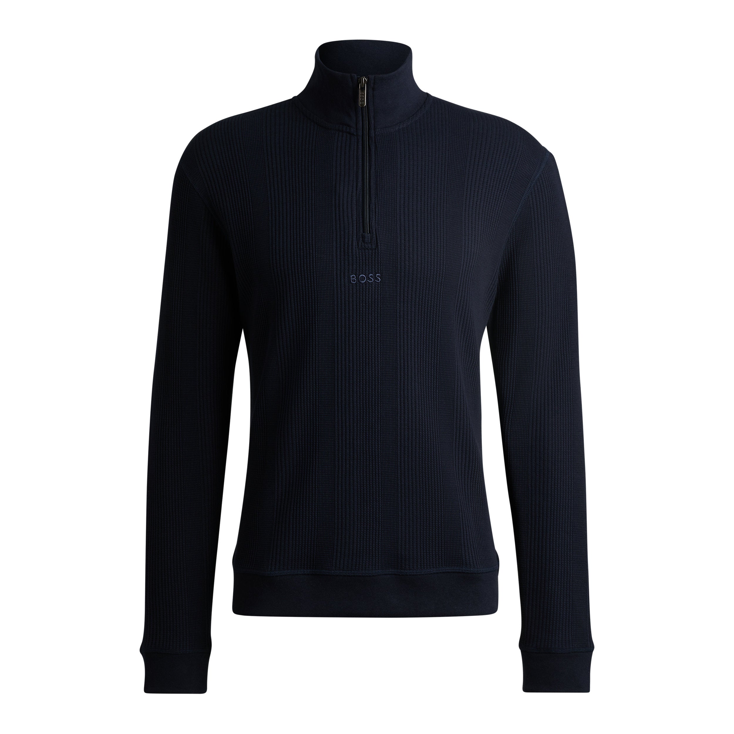 hugo-boss-miesten-neule-structure-half-zip-tummansininen-1