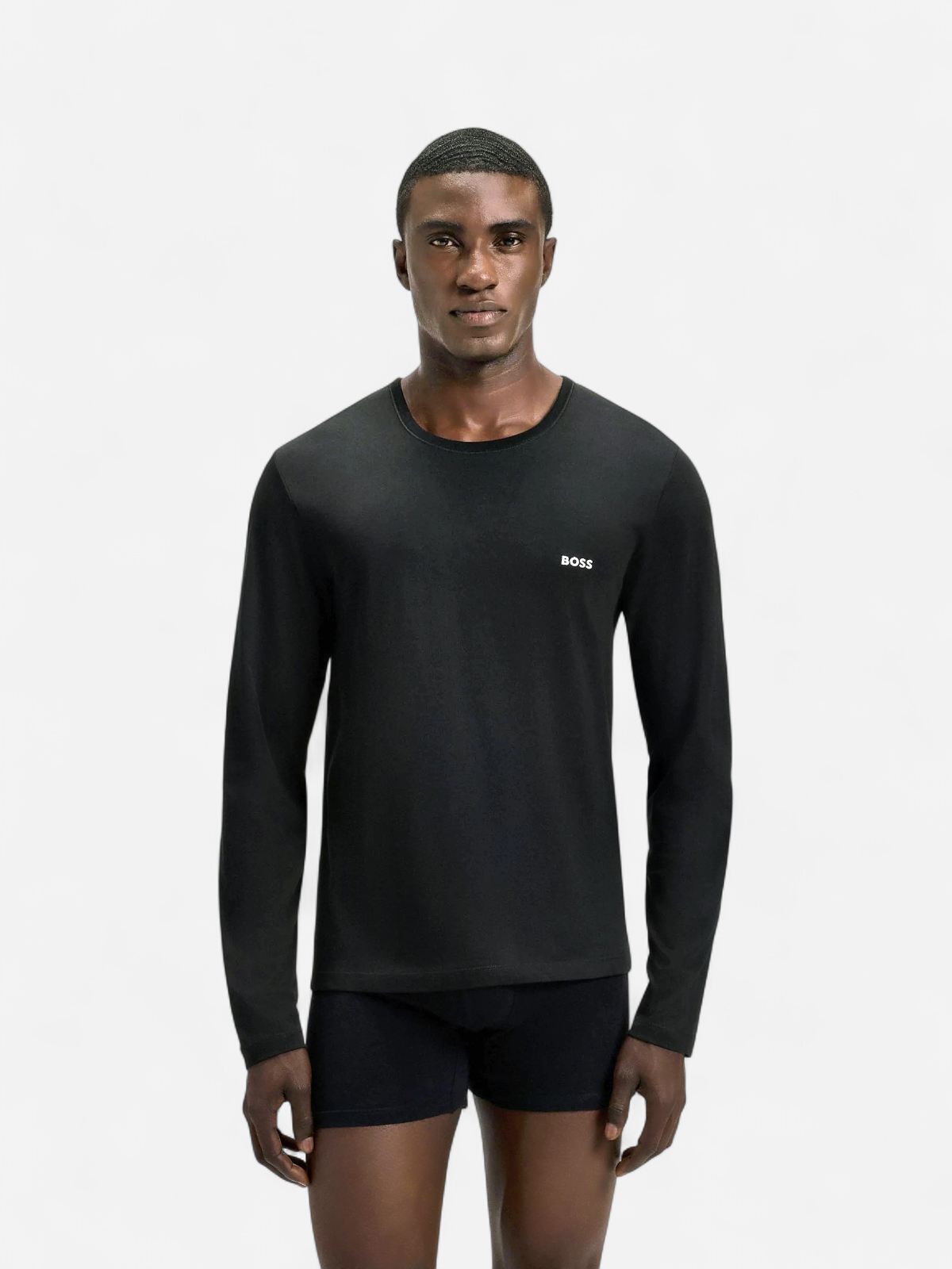 Hugo Boss miesten pitkähihainen paita, SHIRT RN CLASSIC Musta - Kekäle.fi