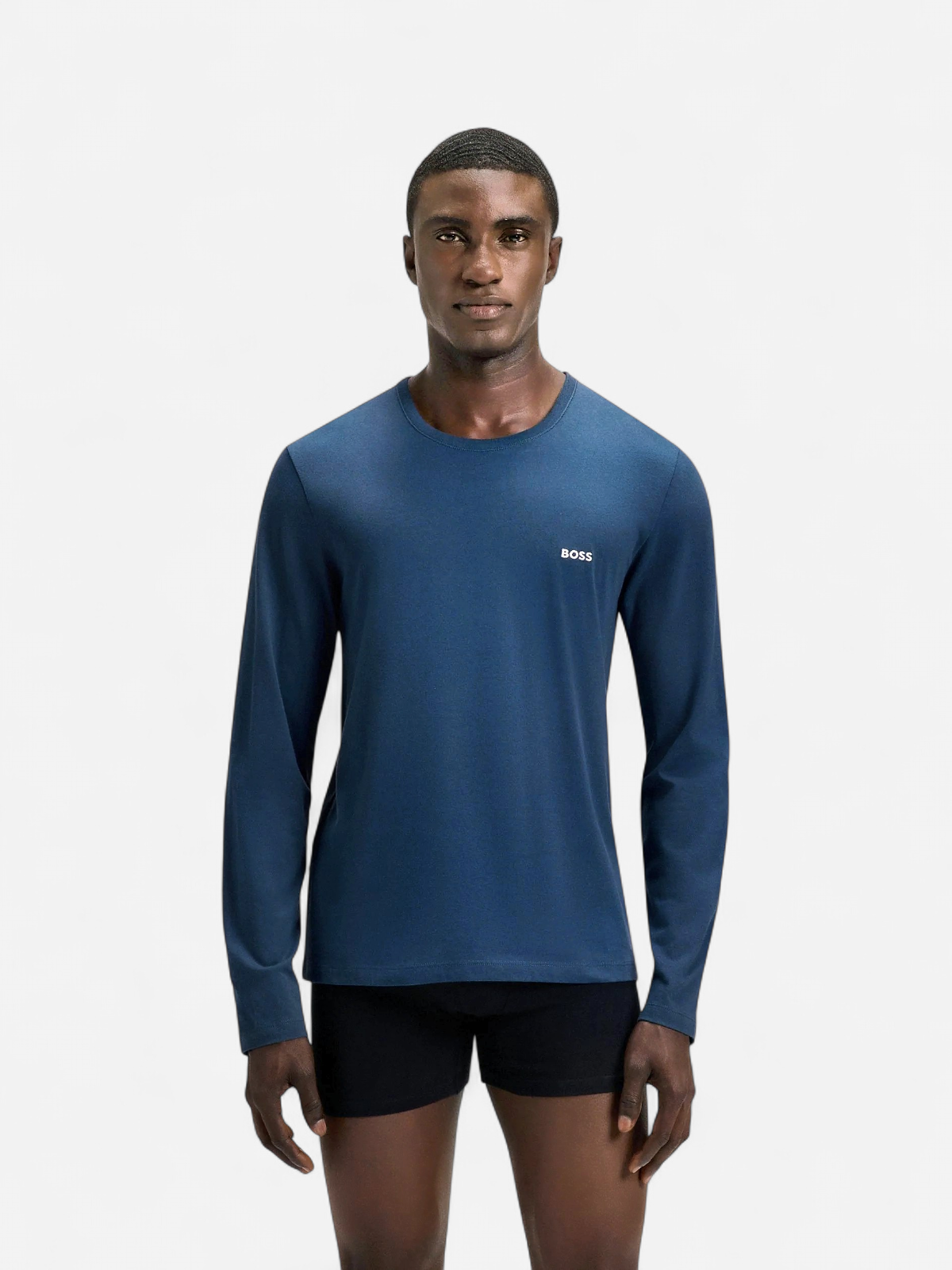 Hugo Boss miesten pitkähihainen paita, SHIRT RN CLASSIC Sininen, Indigo - Kekäle.fi