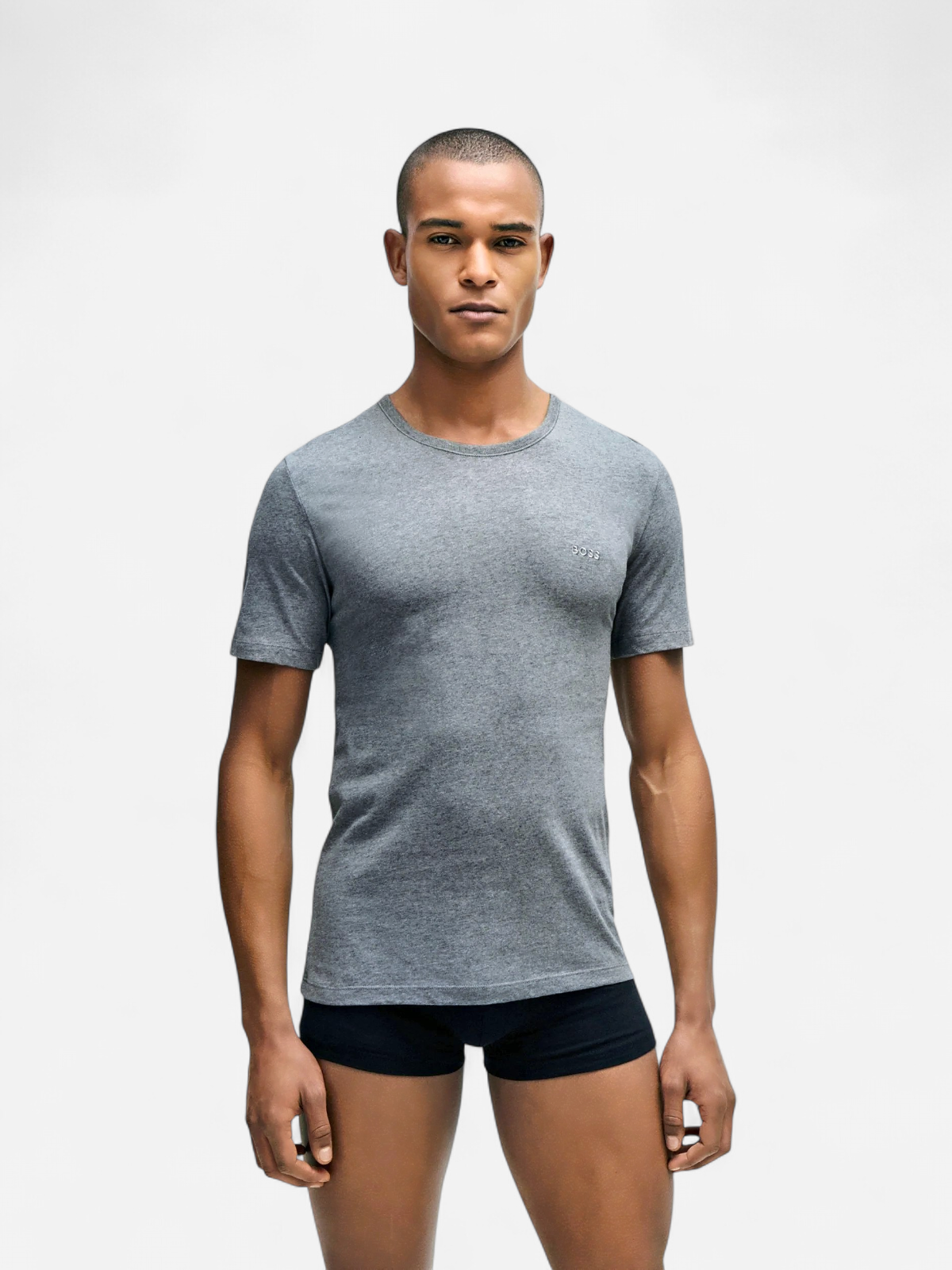 Hugo Boss Miesten T-Paita T Shirt Rn  Keskiharmaa - Kekäle.fi