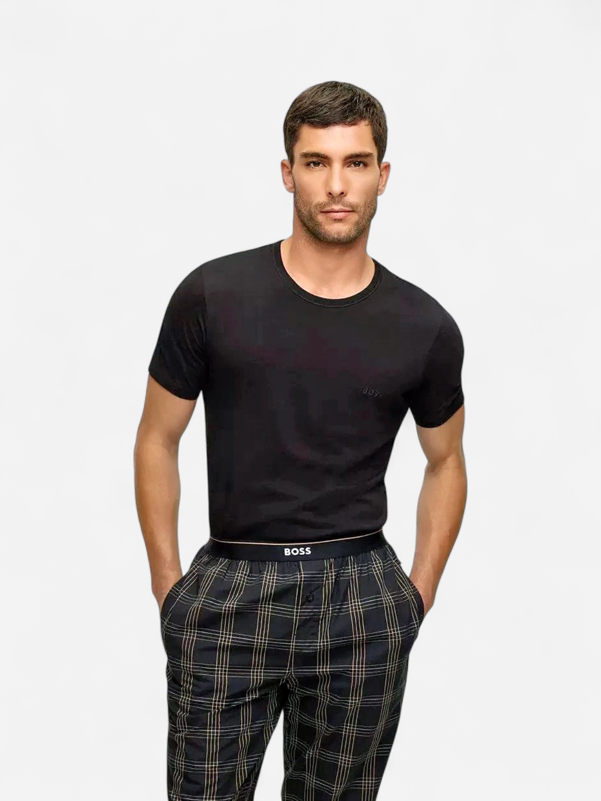 Hugo Boss Miesten T-Paita T Shirt Rn  Musta - Kekäle.fi
