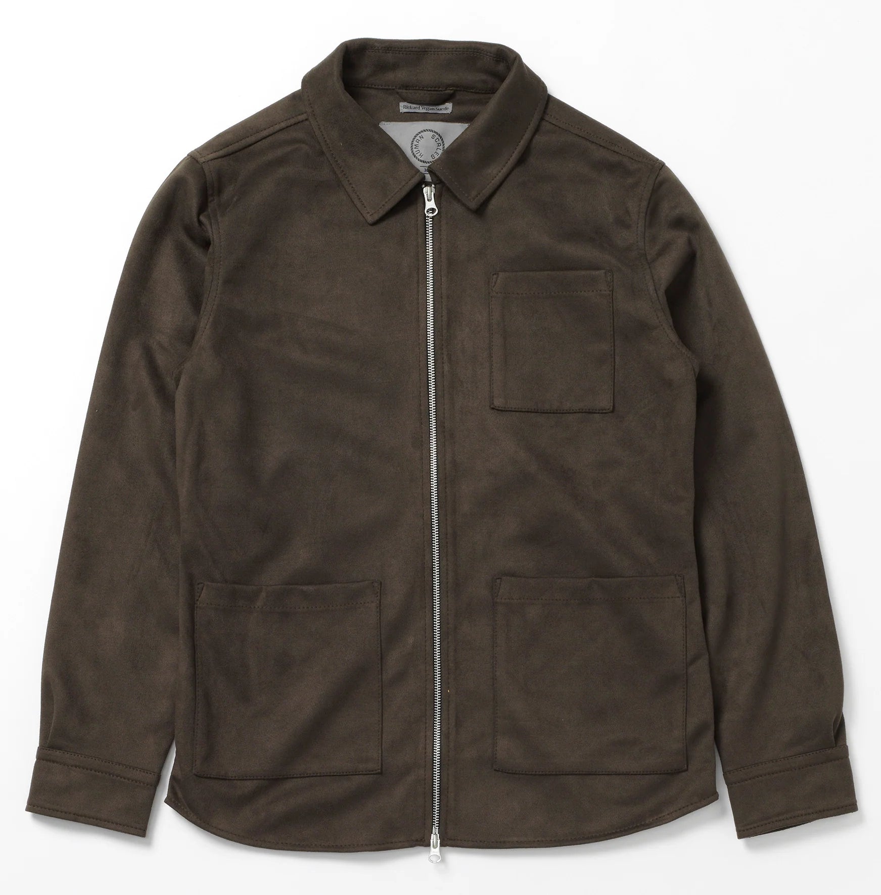 human-scales-miesten-paitatakki-rickard-vegan-suede-overshirt-tummanruskea-1