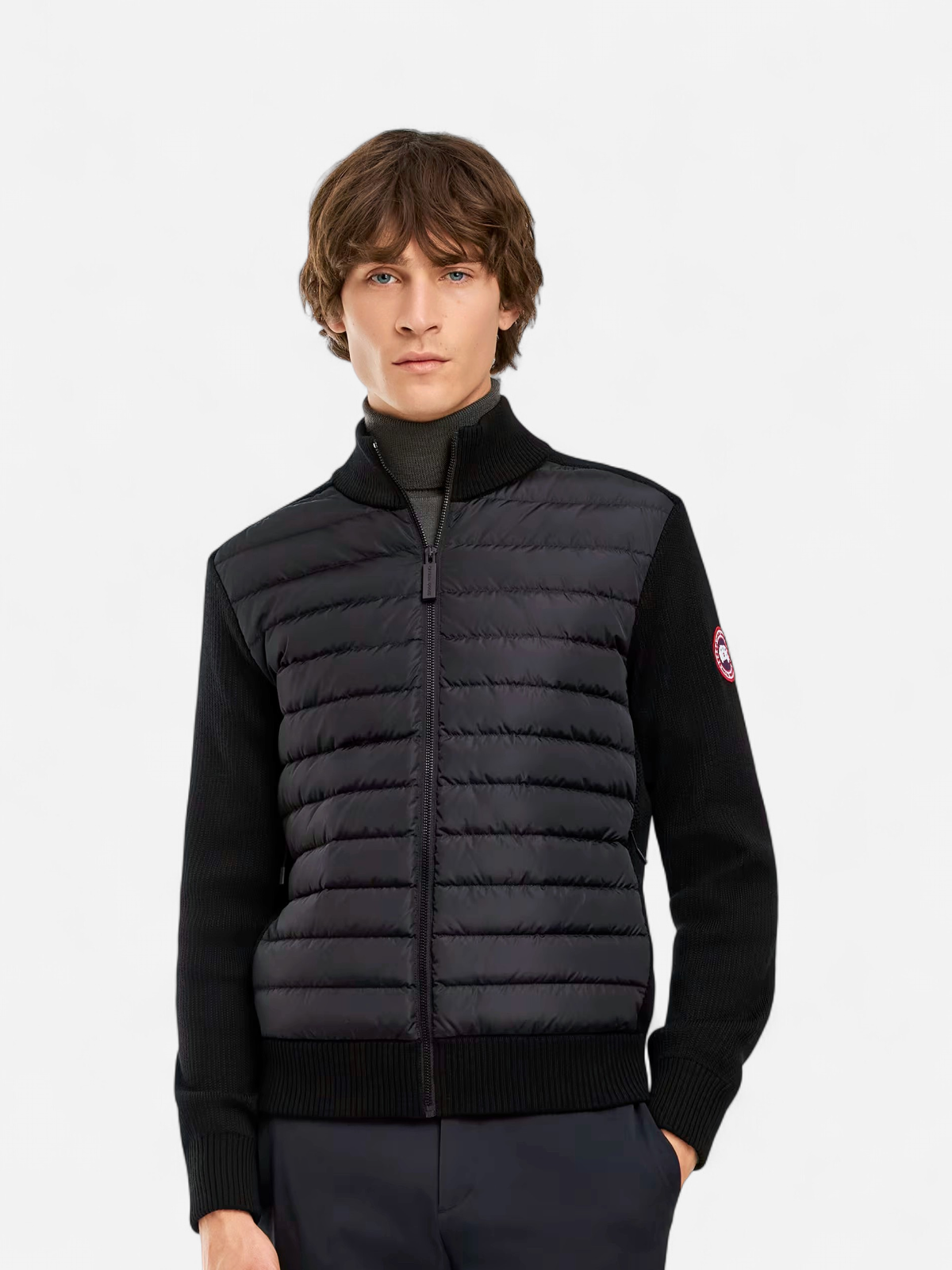 Canada Goose miesten hybriditakki Hybridge Knit Jacket - Classic Disc, musta - Kekäle.fi
