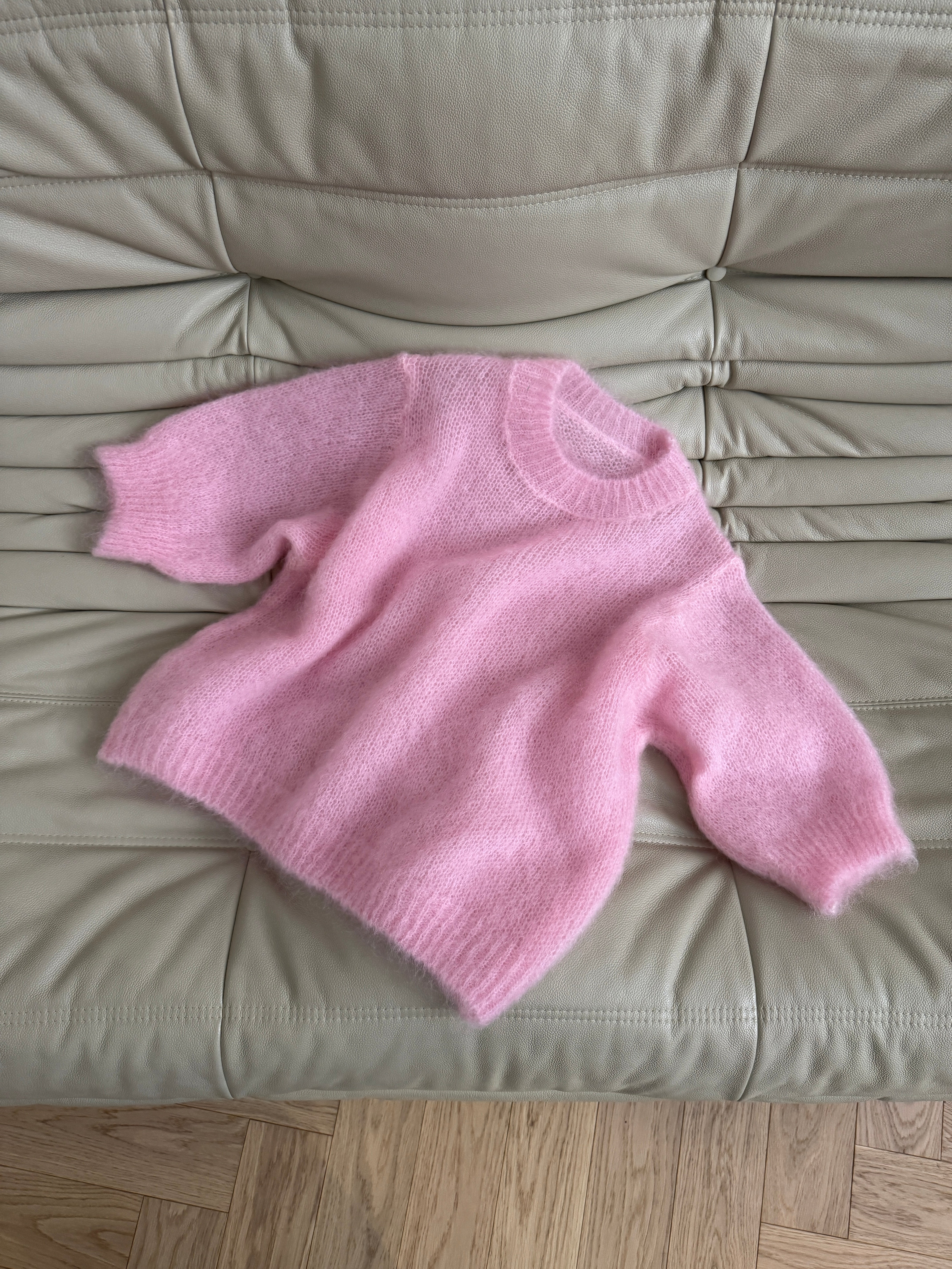 Sinnuu naisten neulepusero Bloom Mohairneule SS, pinkki