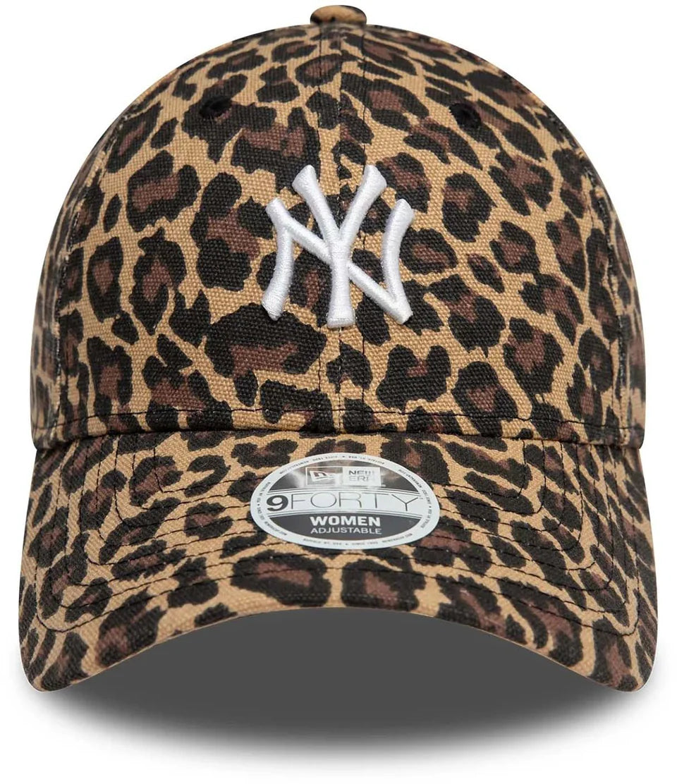 New Era naisten lippis Leopard Essential 9FORTY NY, ruskea kuosillinen