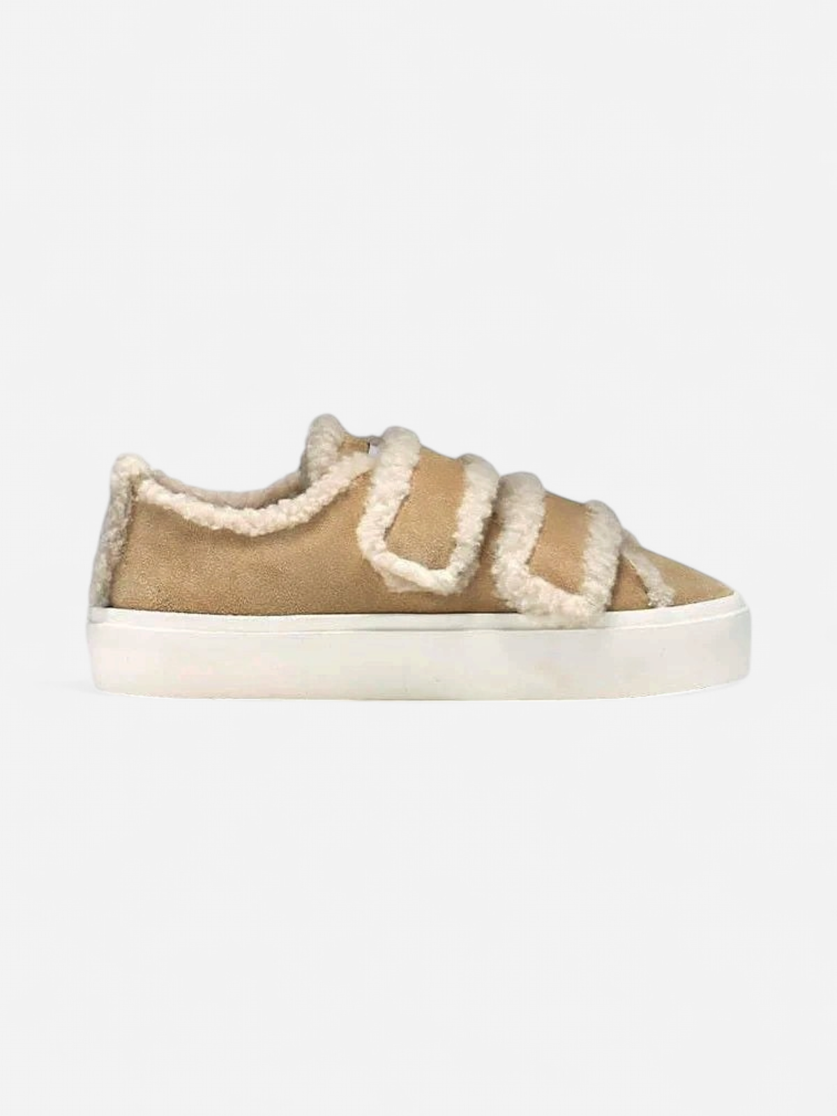INUIKII naisten tennarit, SHEARLING LOW VELCRO Vaalea Beige - Kekäle.fi