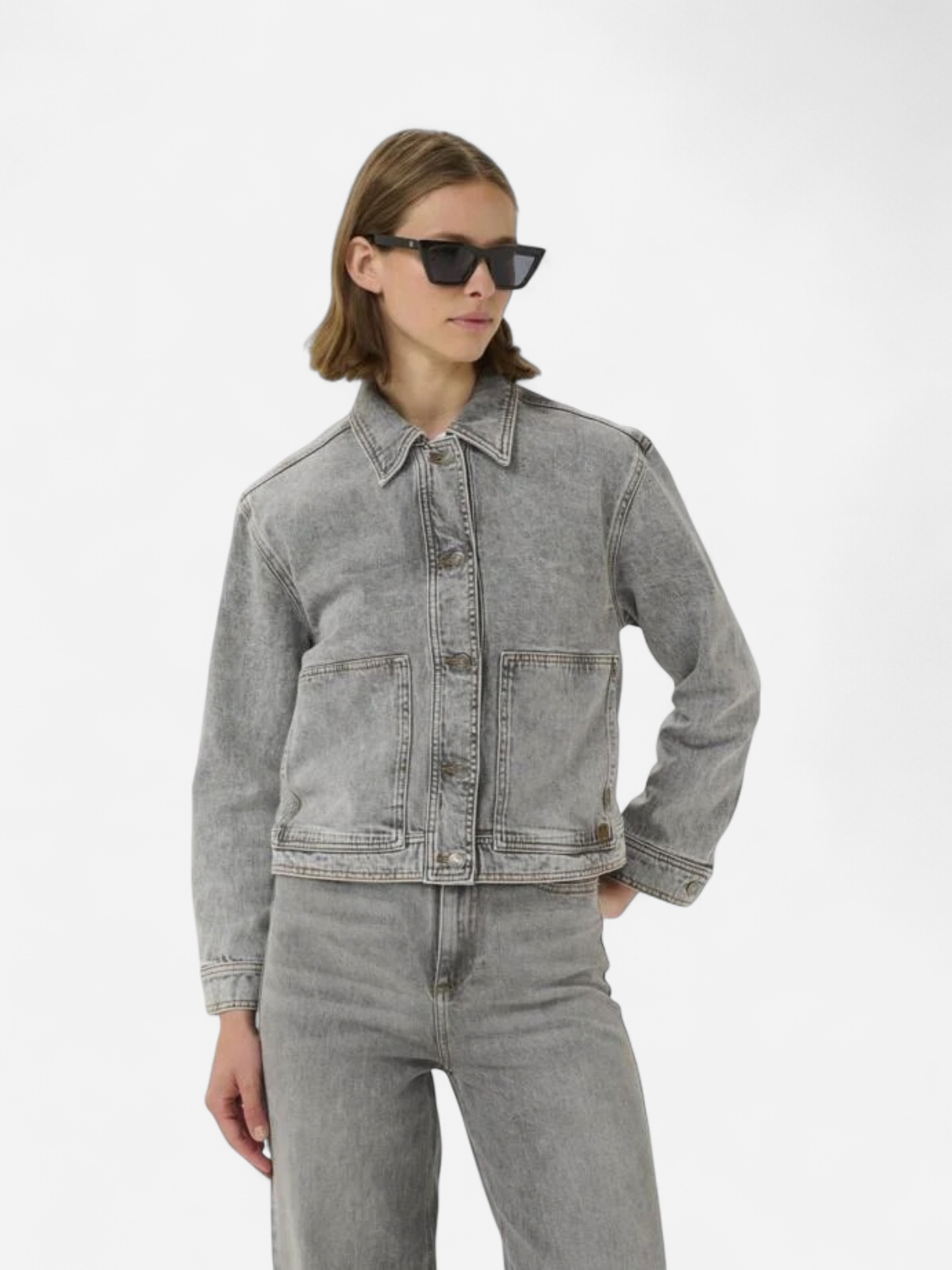 Inwear naisten farkkutakki, NANASIW DENIM JACKET Lgt.Grey Wash Denim - Kekäle.fi