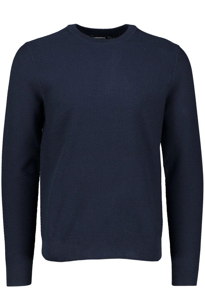j-lindeberg-neule-cotton-structure-tummansininen-1