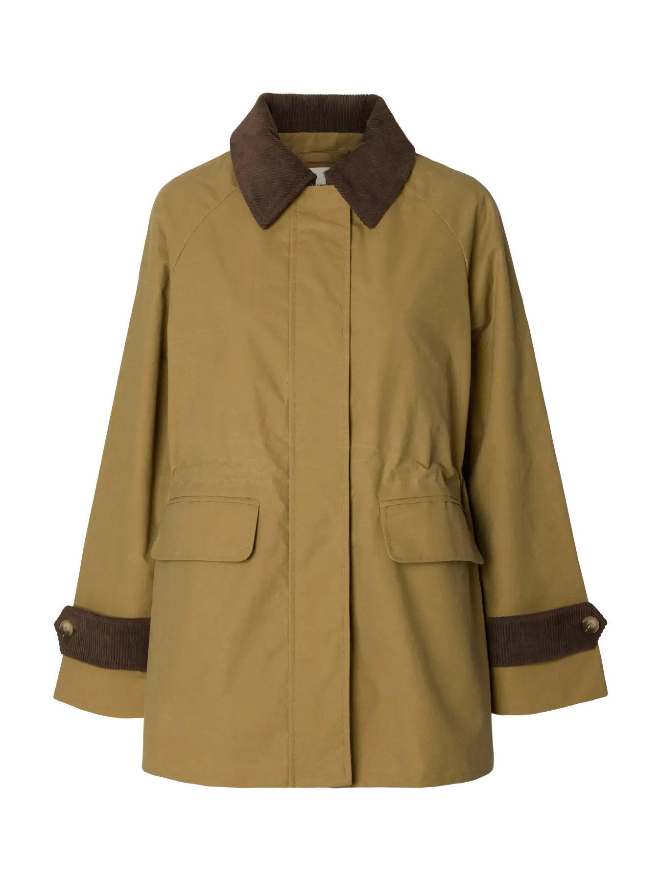 Selected Femme naisten takki SLWWilma Waxed Clair Jacket NOOS, Tigers Eye
