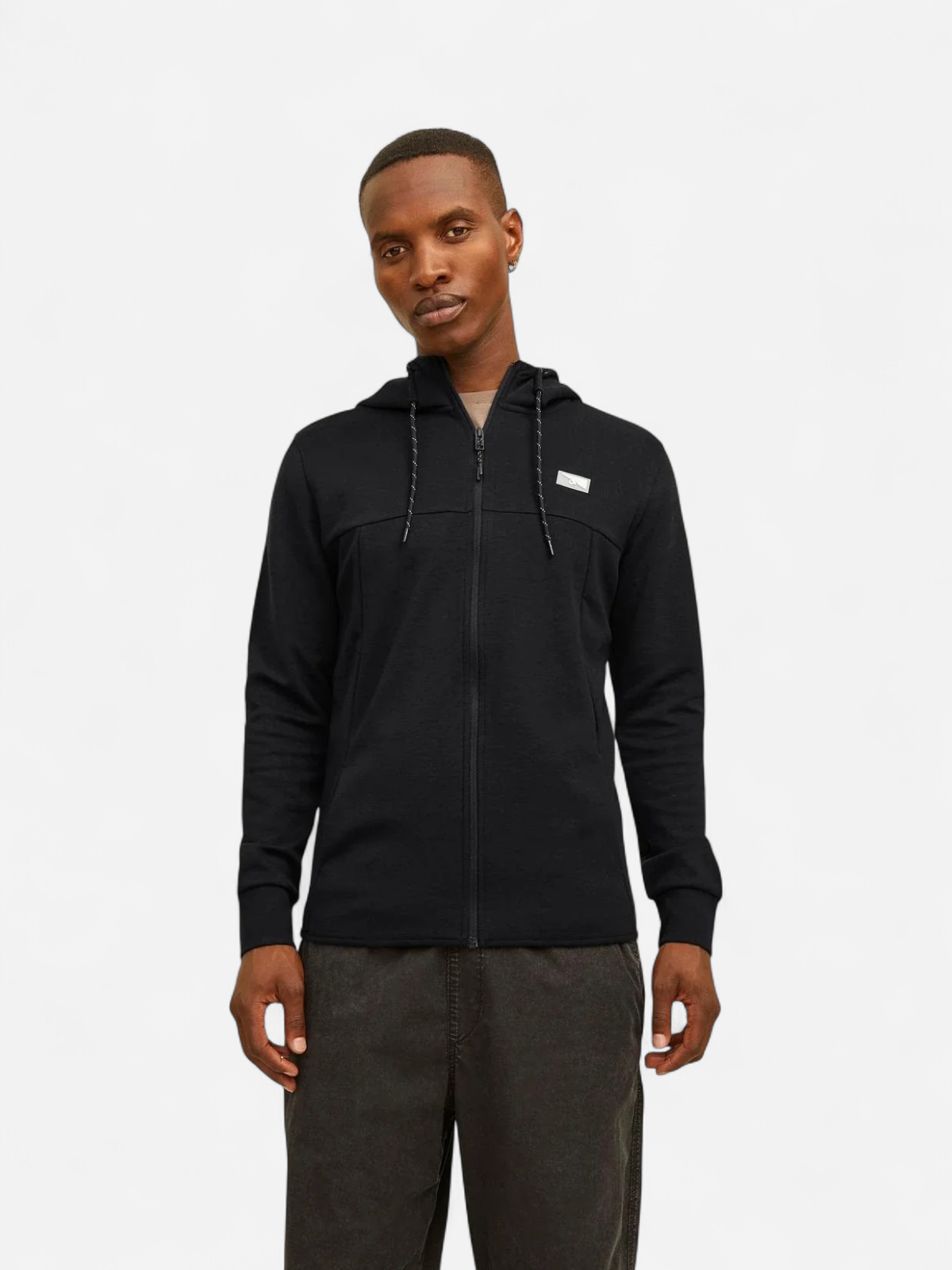 Jack and Jones mieste huppari, JCOAIR SWEAT ZIP HOOD Black - Kekäle.fi