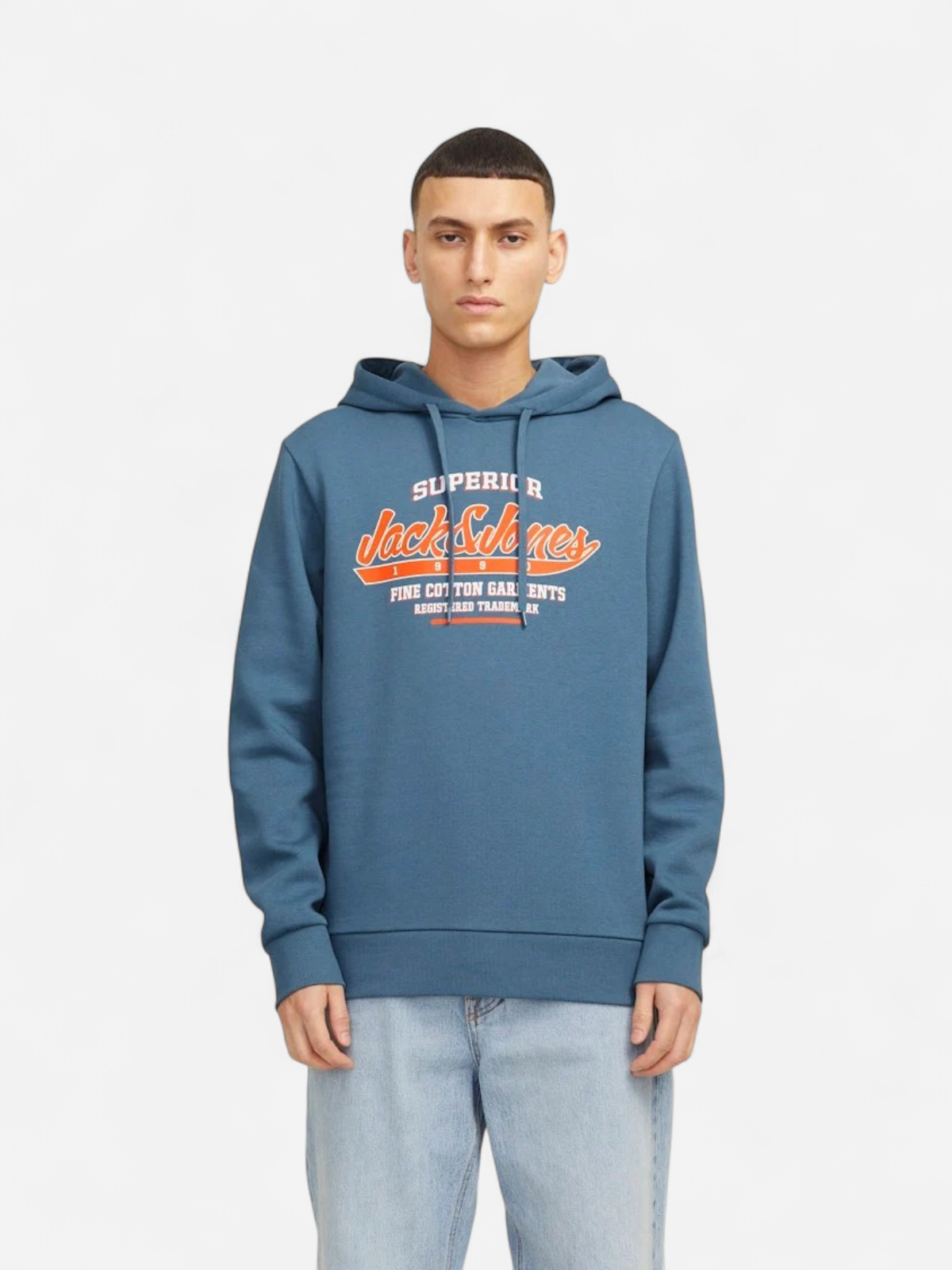 Jack and Jones Miesten Huppari, JJELOGO SWEAT HOODIE NOOS Oceanview - Kekäle.fi