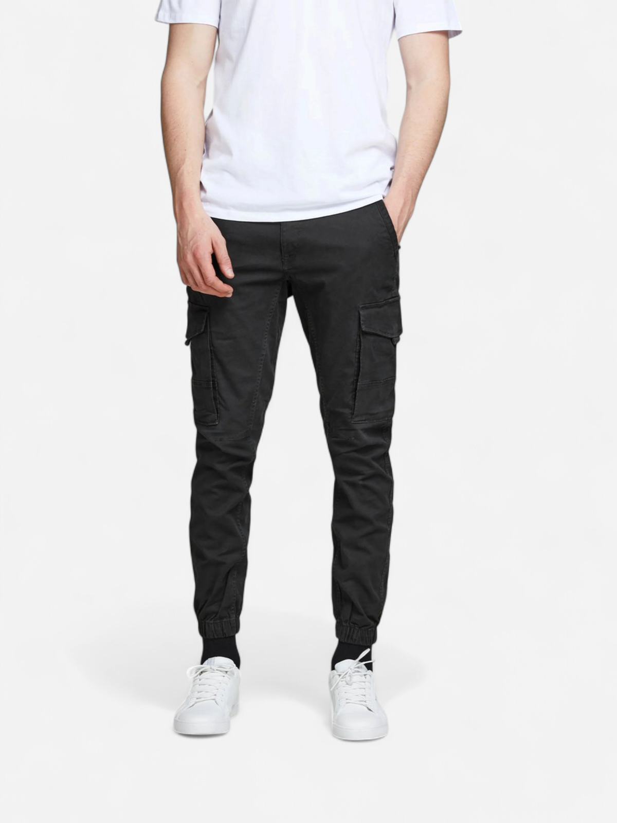 Jack and Jones Miesten Reisitaskuhousut JJIPAUL JJFLAKE AKM 542 Black - Kekäle.fi