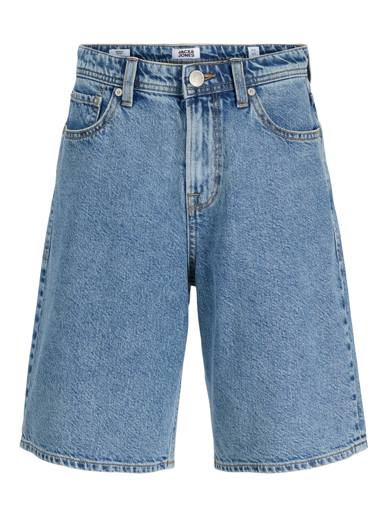 Jack and Jones Junior farkkushortsit JJIAlex JJOriginal Shorts SQ 731 SN JNR, sininen indigo