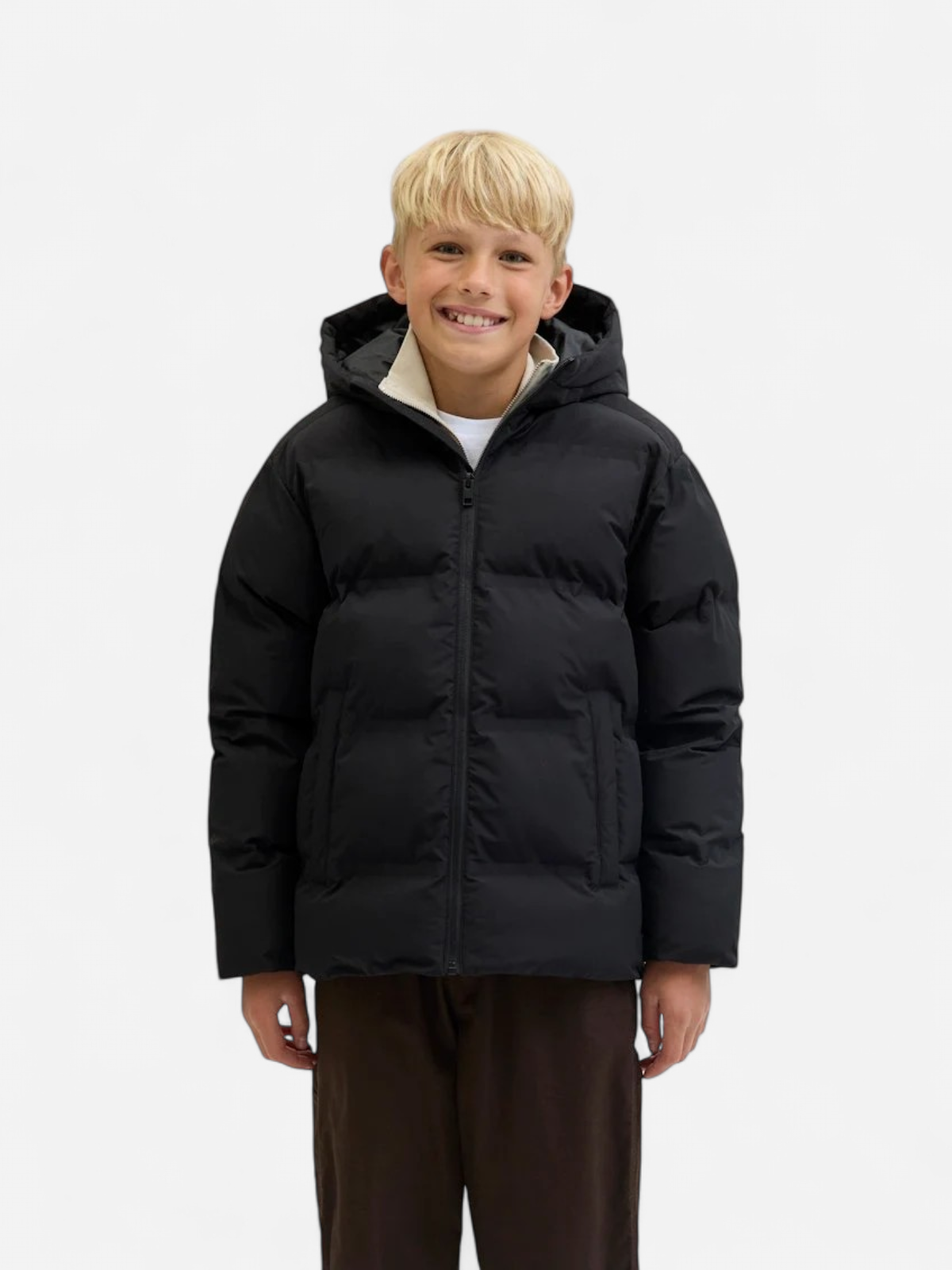 JJESOHO PUFFER HOOD JNR MUSTA - Kekäle.fi