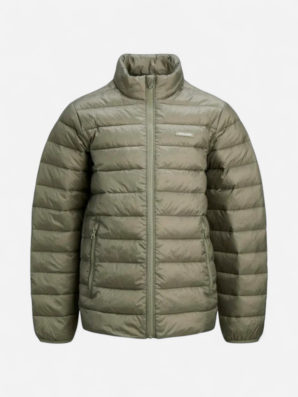 Jack and Jones Junior takki JJLOUIS LIGHT PUFFER COLLAR JNR, tummanvihreä - Kekäle.fi