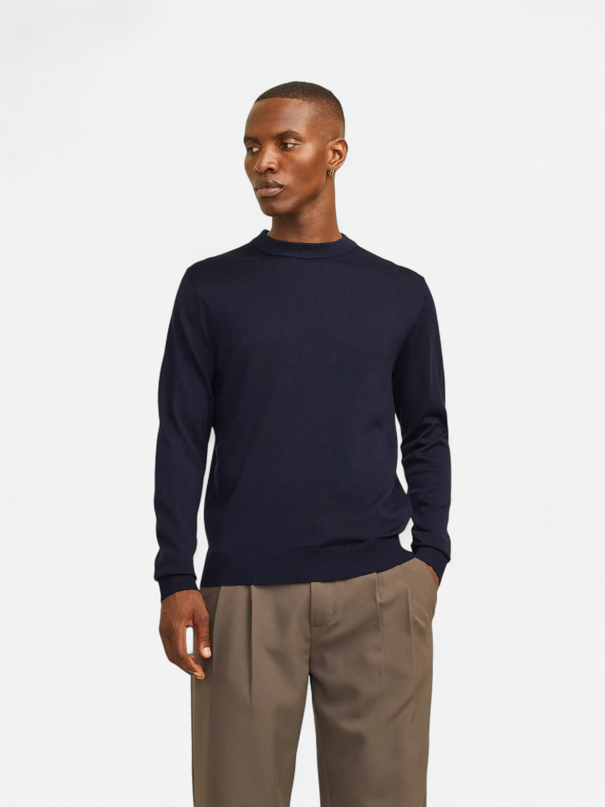 JPRBLAMILANO STITCH KNIT CREW NECK SN Night Sky - Kekäle.fi