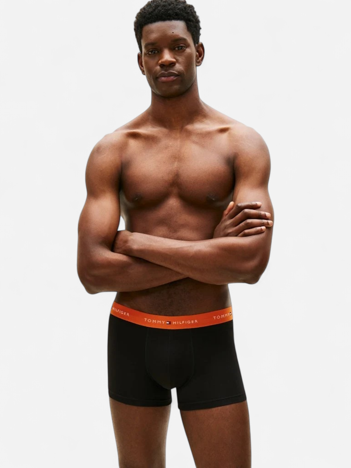 Tommy Hilfiger bokserit 3P Trunk WB Black Orange Blue, musta - Kekäle.fi