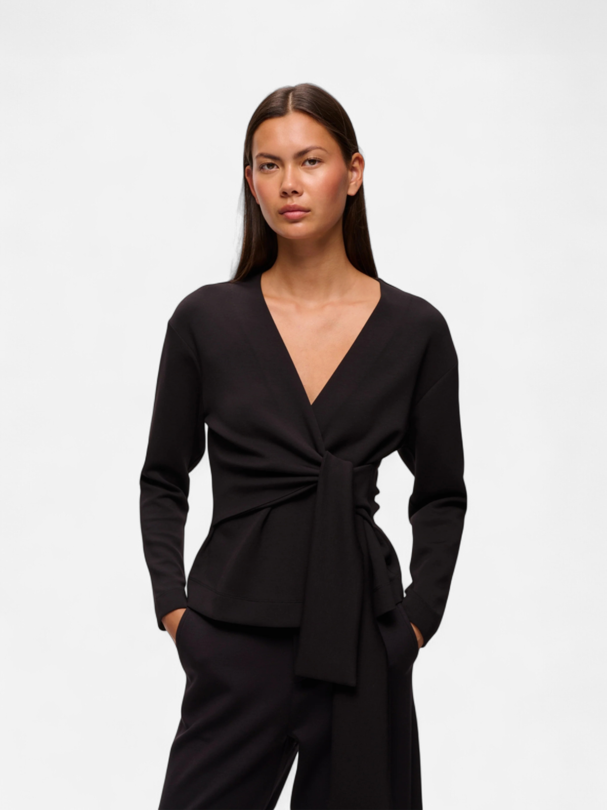 K AGGIEIW VINCENT KNOT BLOUSE Black - Kekäle.fi