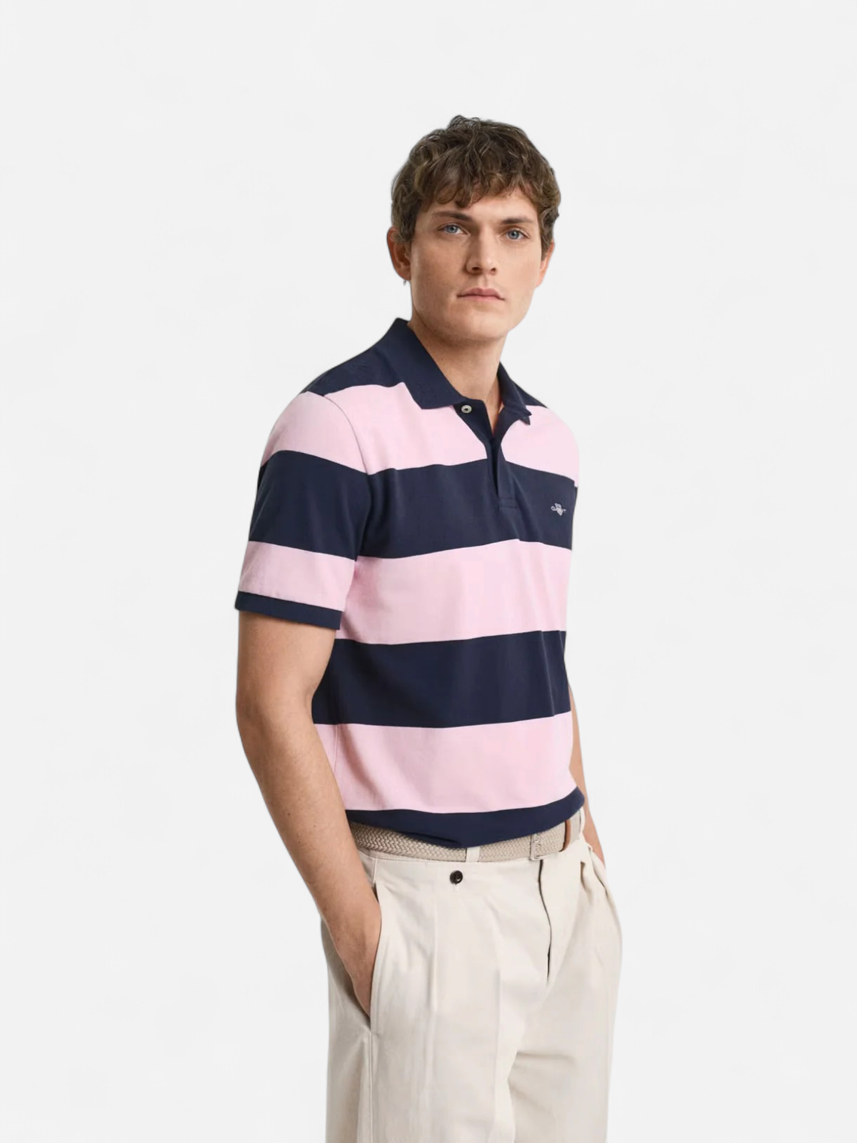 K BLOCK STRIPE POLO RAIDALLINEN PINKKI - Kekäle.fi