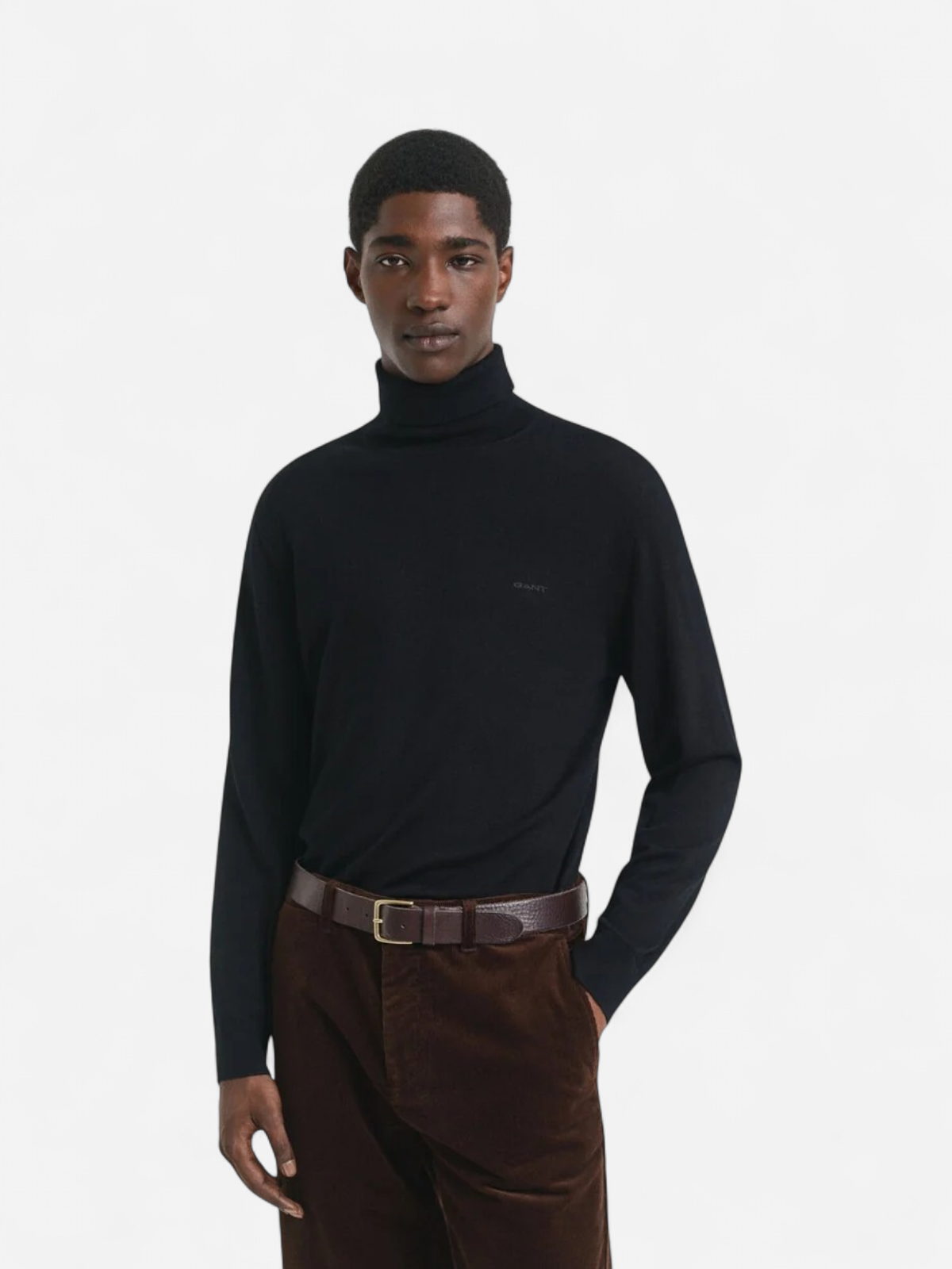 Gant miesten neulepusero Extrafine Merino Wool Turtleneck, musta - Kekäle.fi